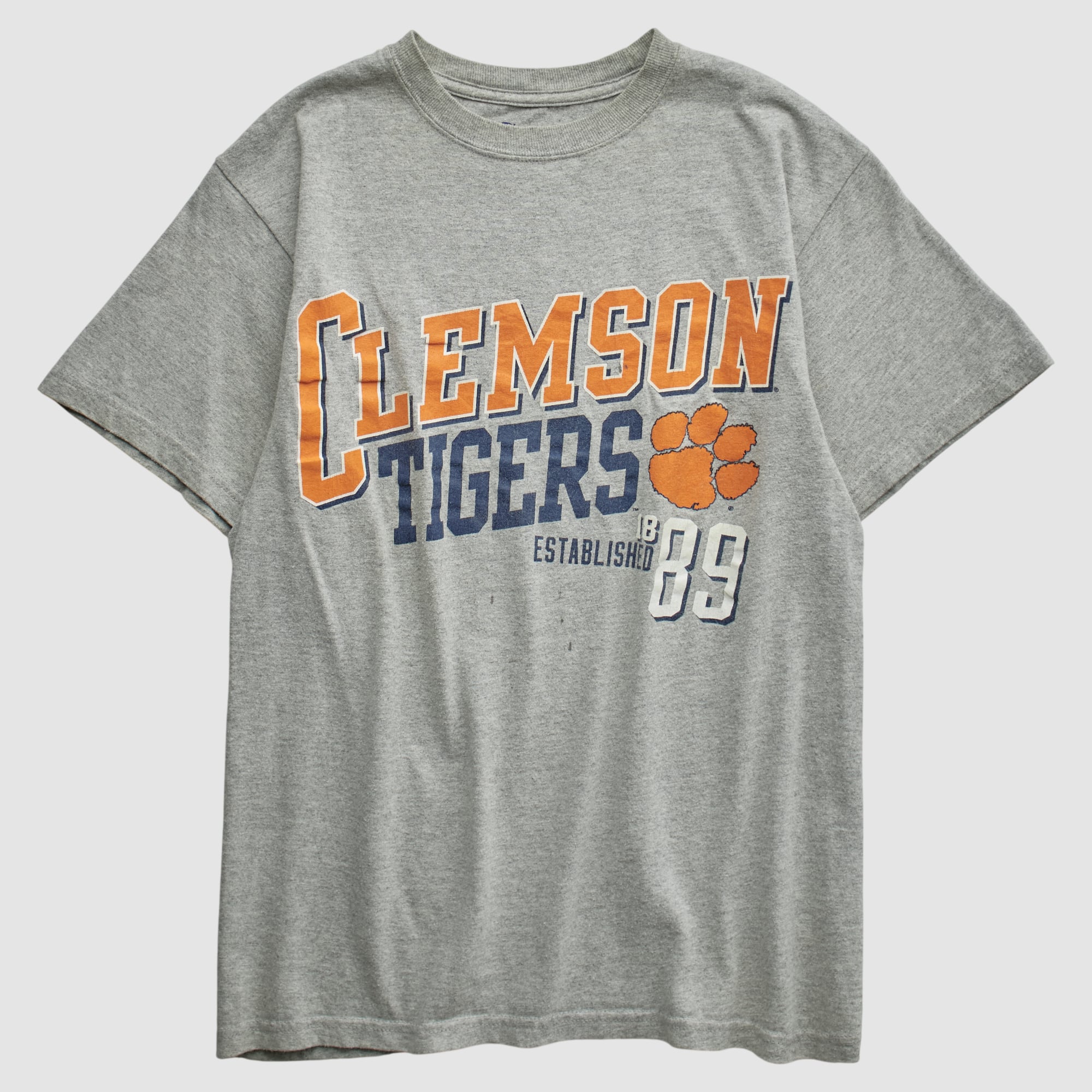 Clemson Tigers Champion 2000s T-shirt - Heather Gray - XS