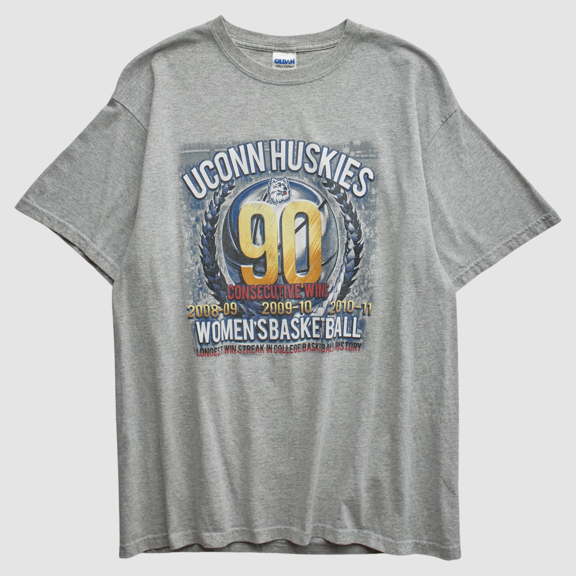 UConn Huskies Gildan 2011 T-shirt - Heather Gray - S