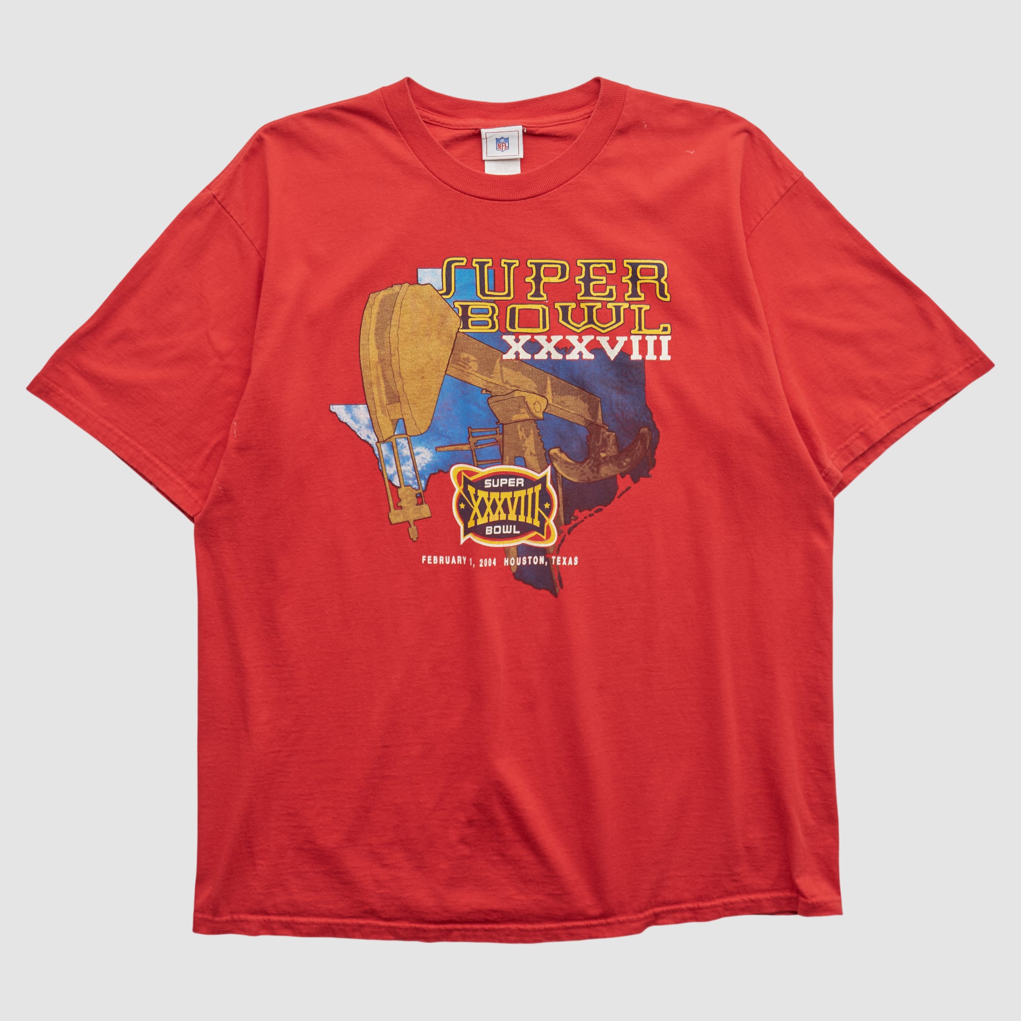 Super Bowl XXXVIII NFL 2000s T-shirt - Red - 2XL