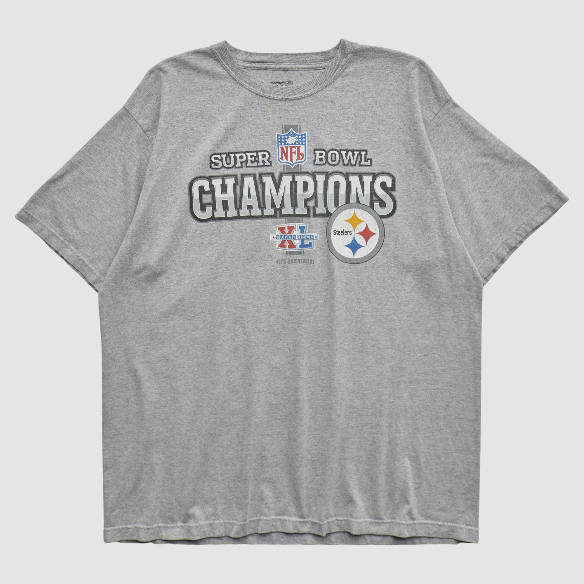 Pittsburgh Steelers Reebok 2006 T-shirt - Heather Gray - 2XL