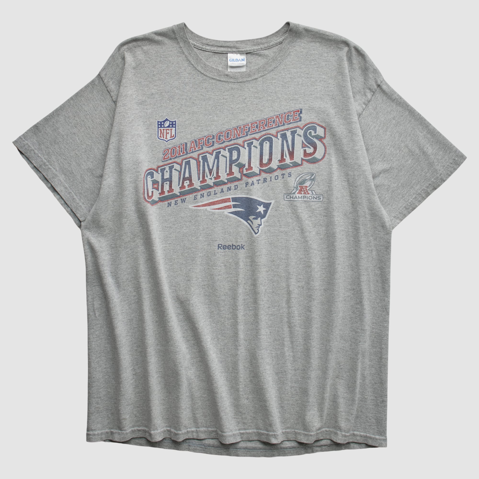 New England Patriots Gildan 2011 T-shirt - Heather Gray - M