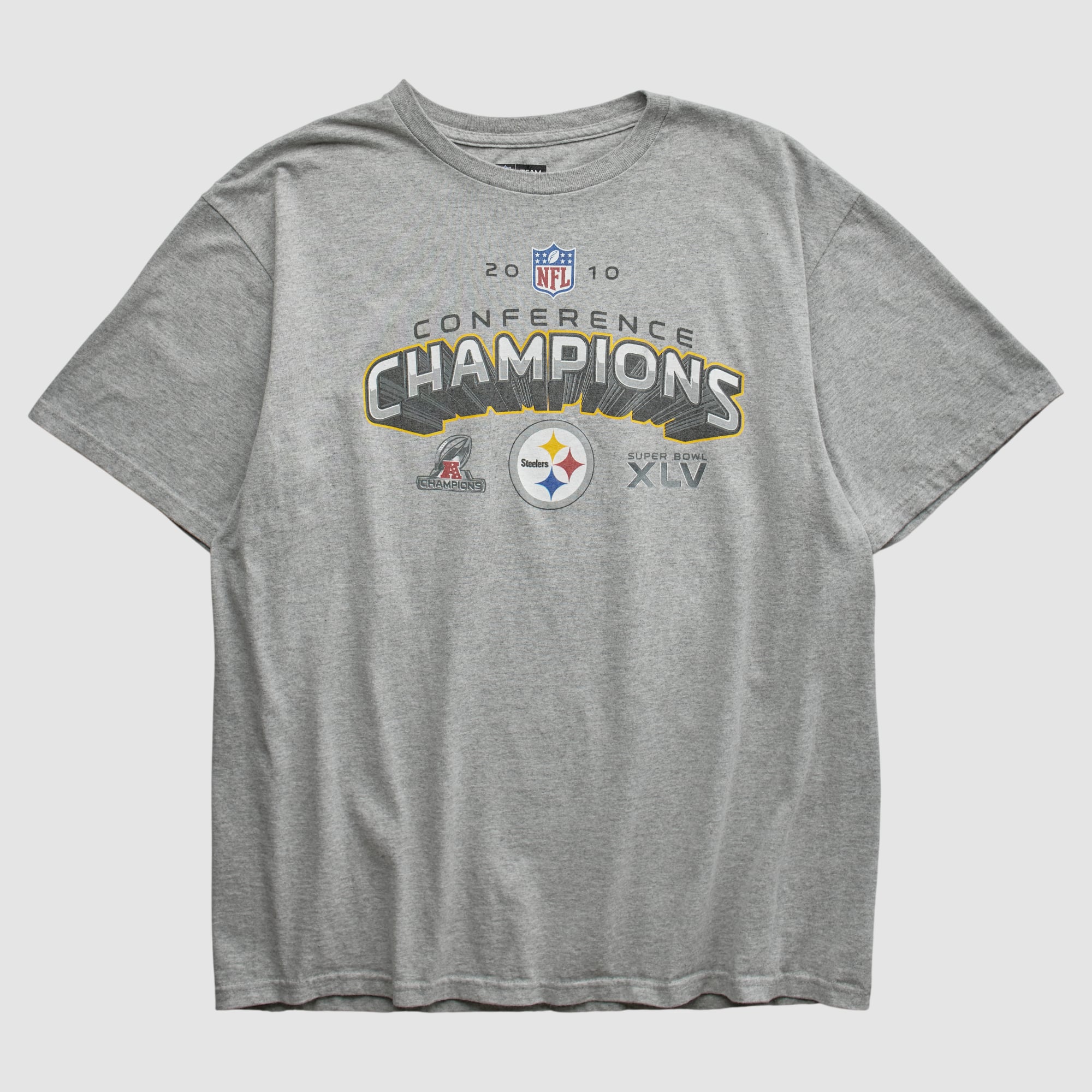 Pittsburgh Steelers NFL 2010 T-shirt - Heather Gray - L