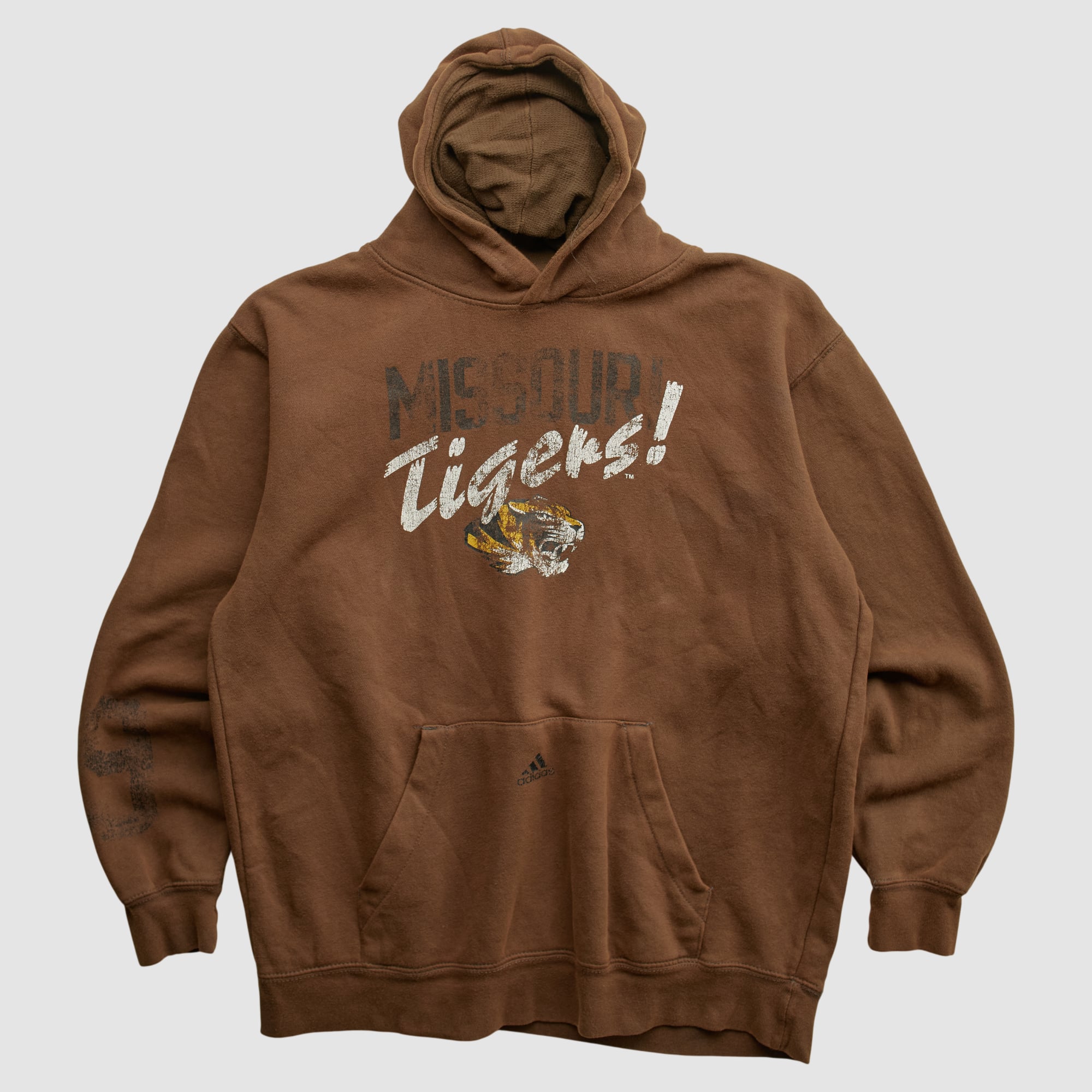 Missouri Tigers Adidas 2000s Hooded Pullover Sweatshirt - Brown - M