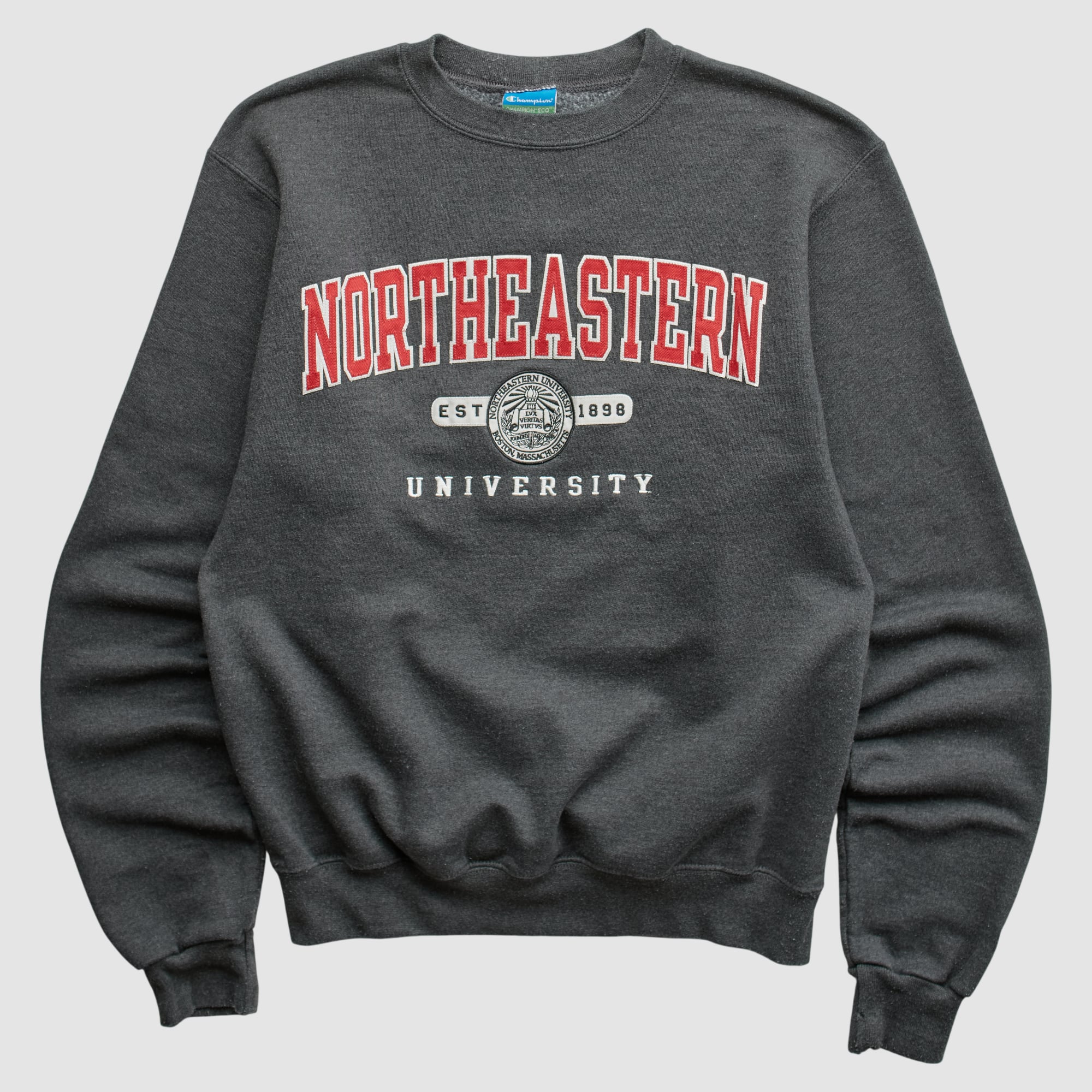 Northeastern Huskies Champion 2010s Pullover Sweatshirt - Charcoal - XS