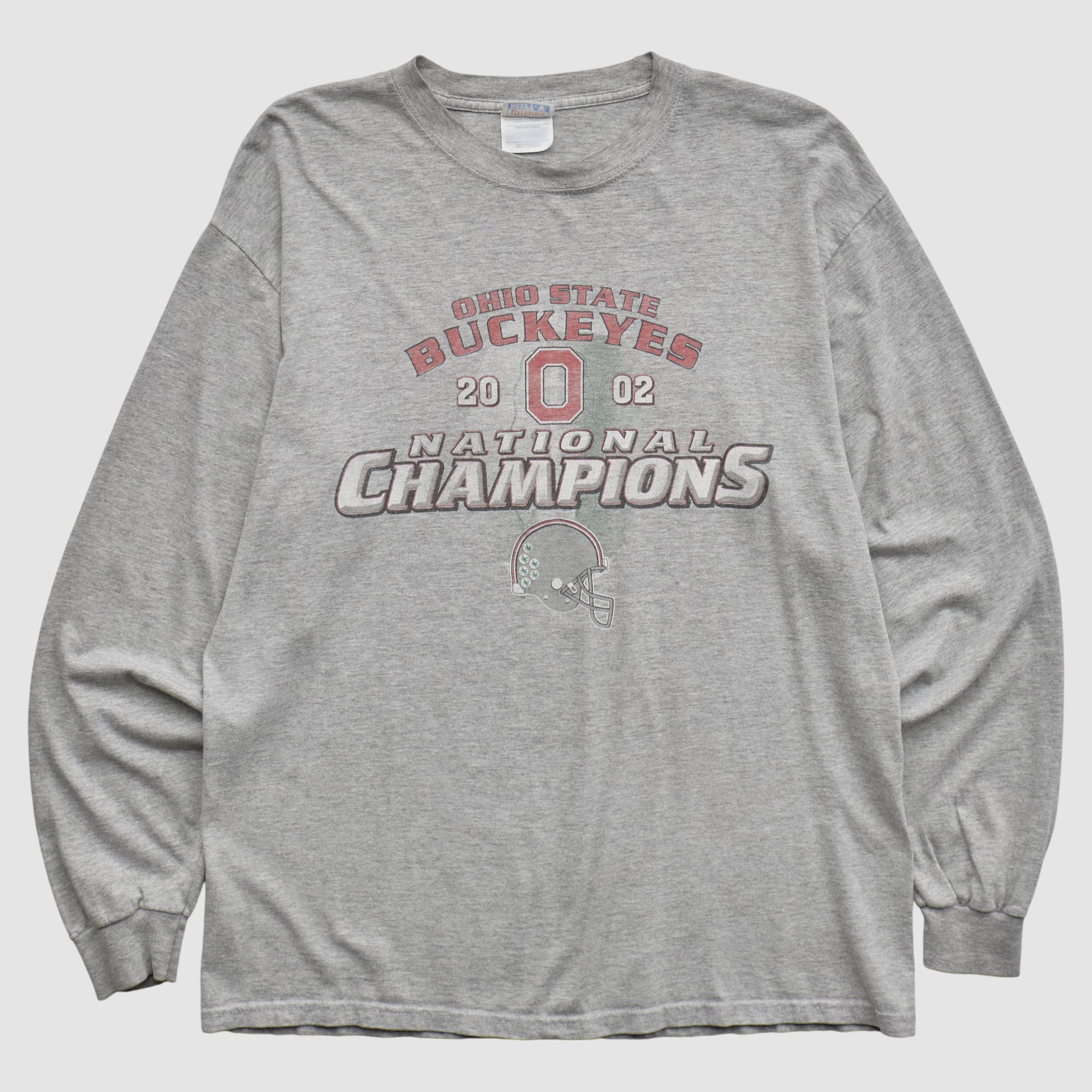 Ohio State Buckeyes Hanes 2002 Long Sleeve T-shirt - Heather Gray - S