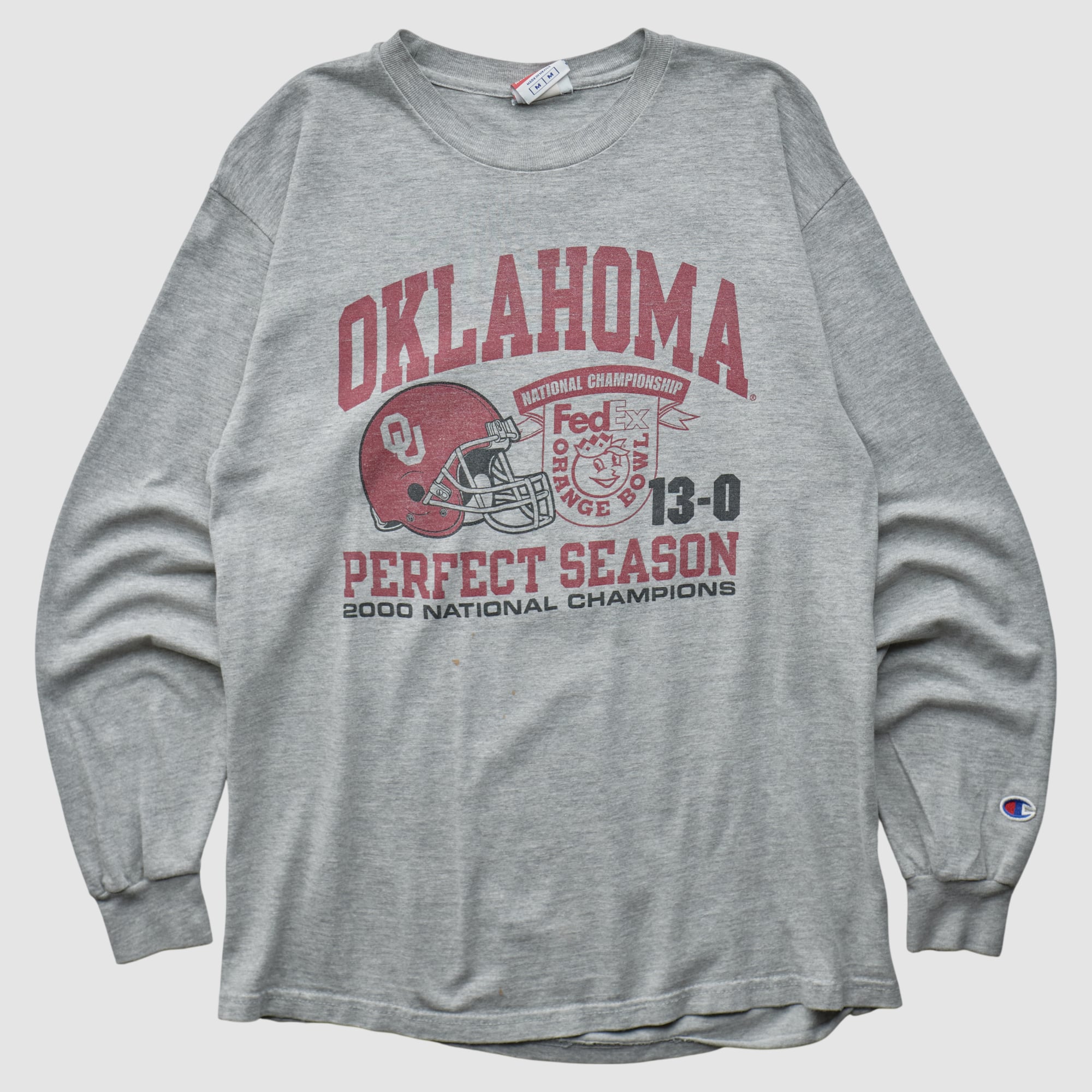 Oklahoma State Cowboys Champion 2000 Long Sleeve T-shirt - Heather Gray - S