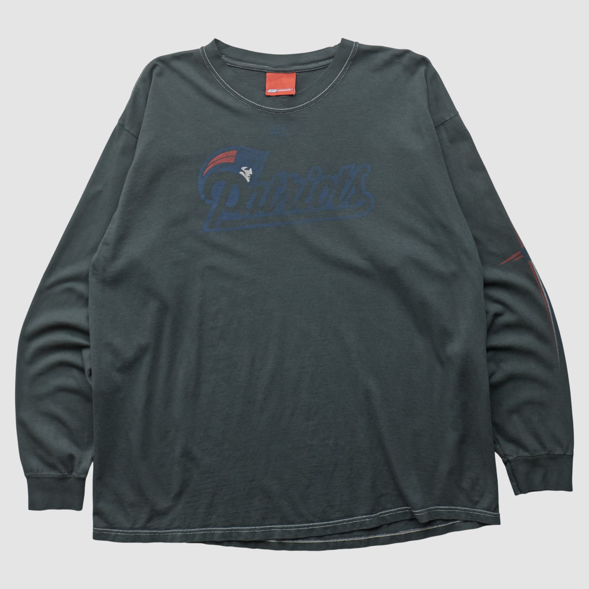 New England Patriots Reebok 2000s Long Sleeve T-shirt - Black - 2XL