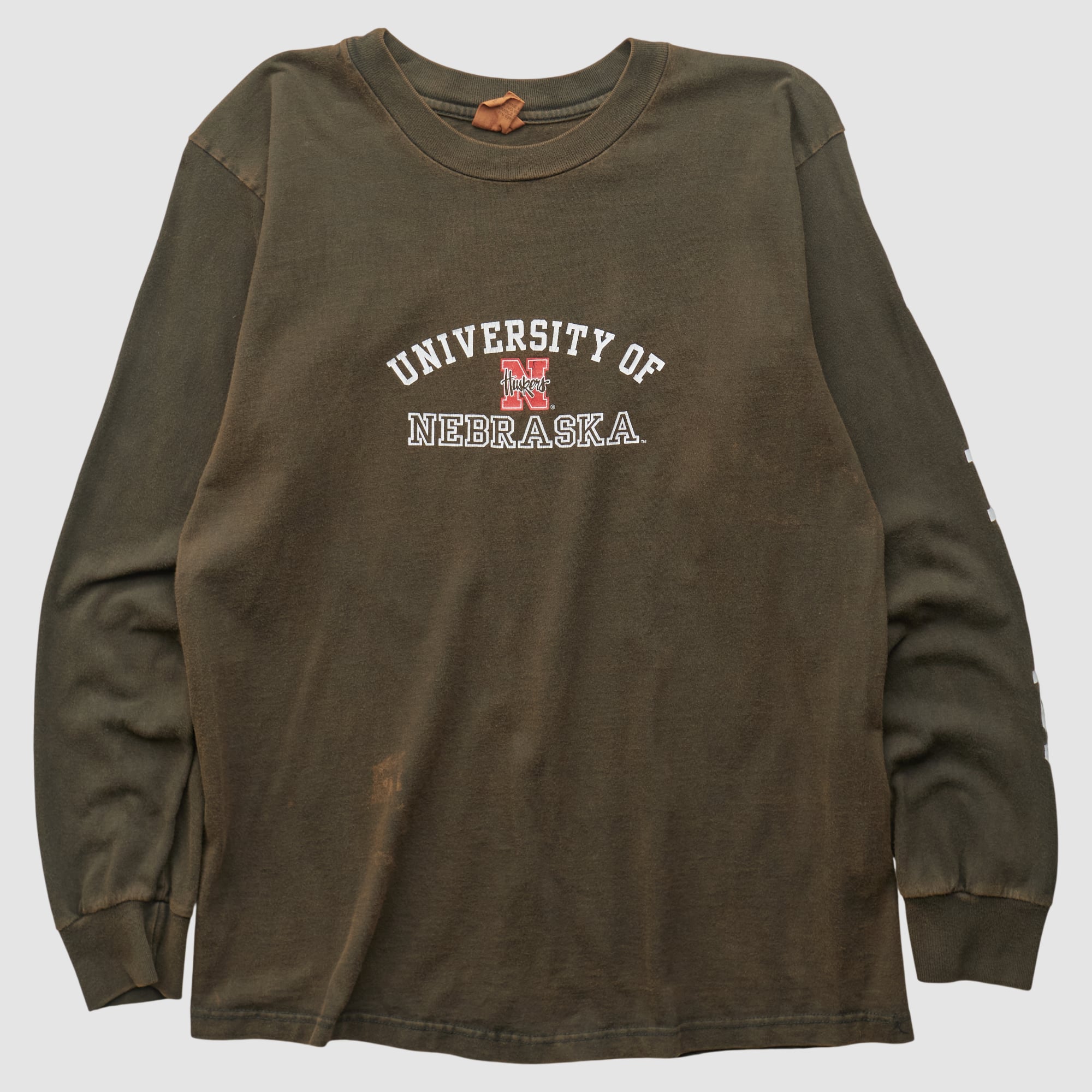 Nebraska Huskers Cotton Exchange 2000s Long Sleeve T-shirt - Olive - S