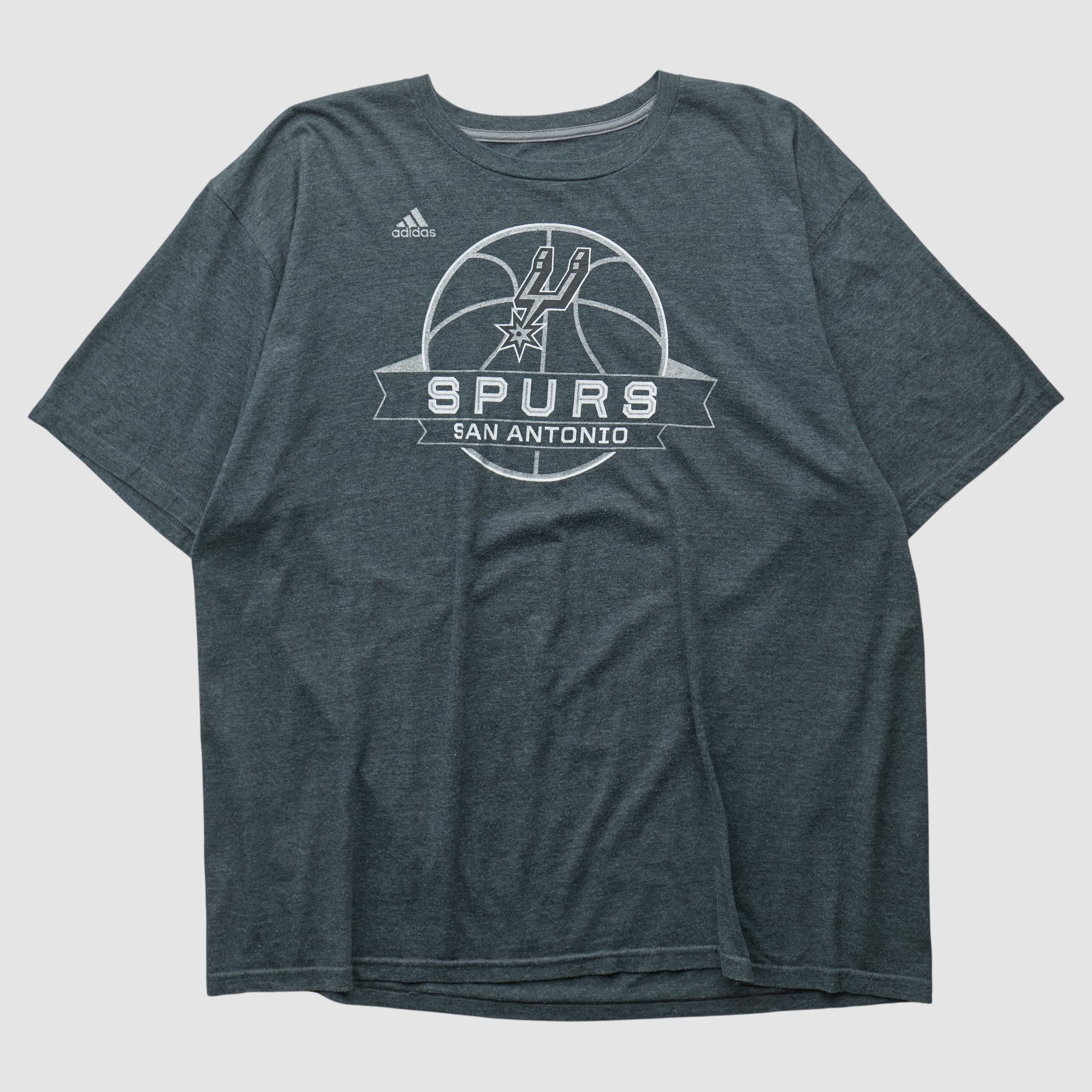 San Antonio Spurs Adidas 2010s T-shirt - Charcoal - 3XL