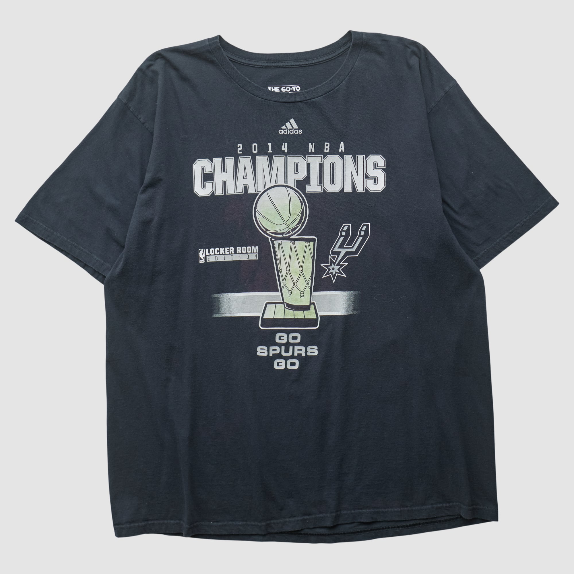San Antonio Spurs Adidas 2014 T-shirt - Black - 2XL