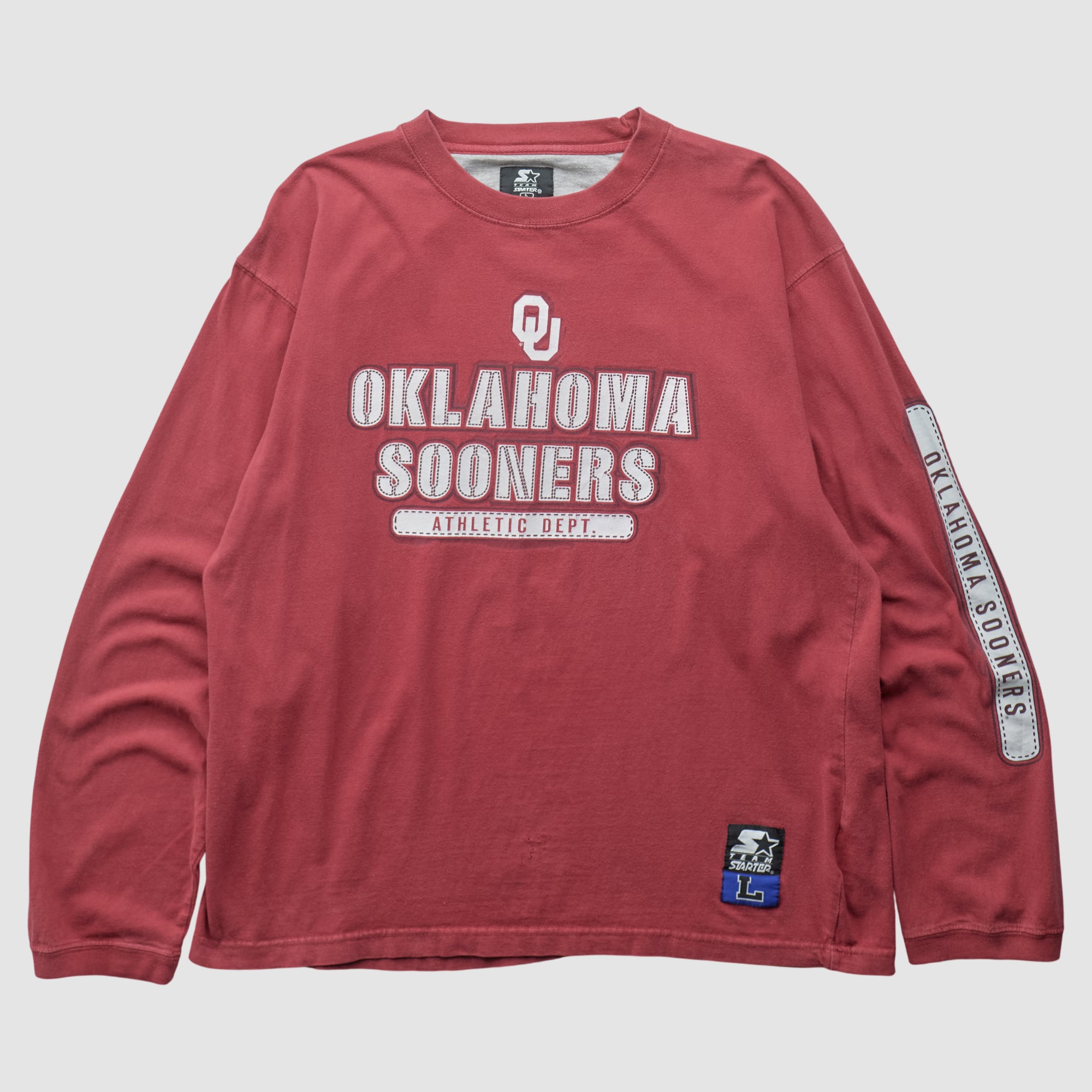 Oklahoma Sooners Starter 2000s Long Sleeve T-shirt - Red - 2XL