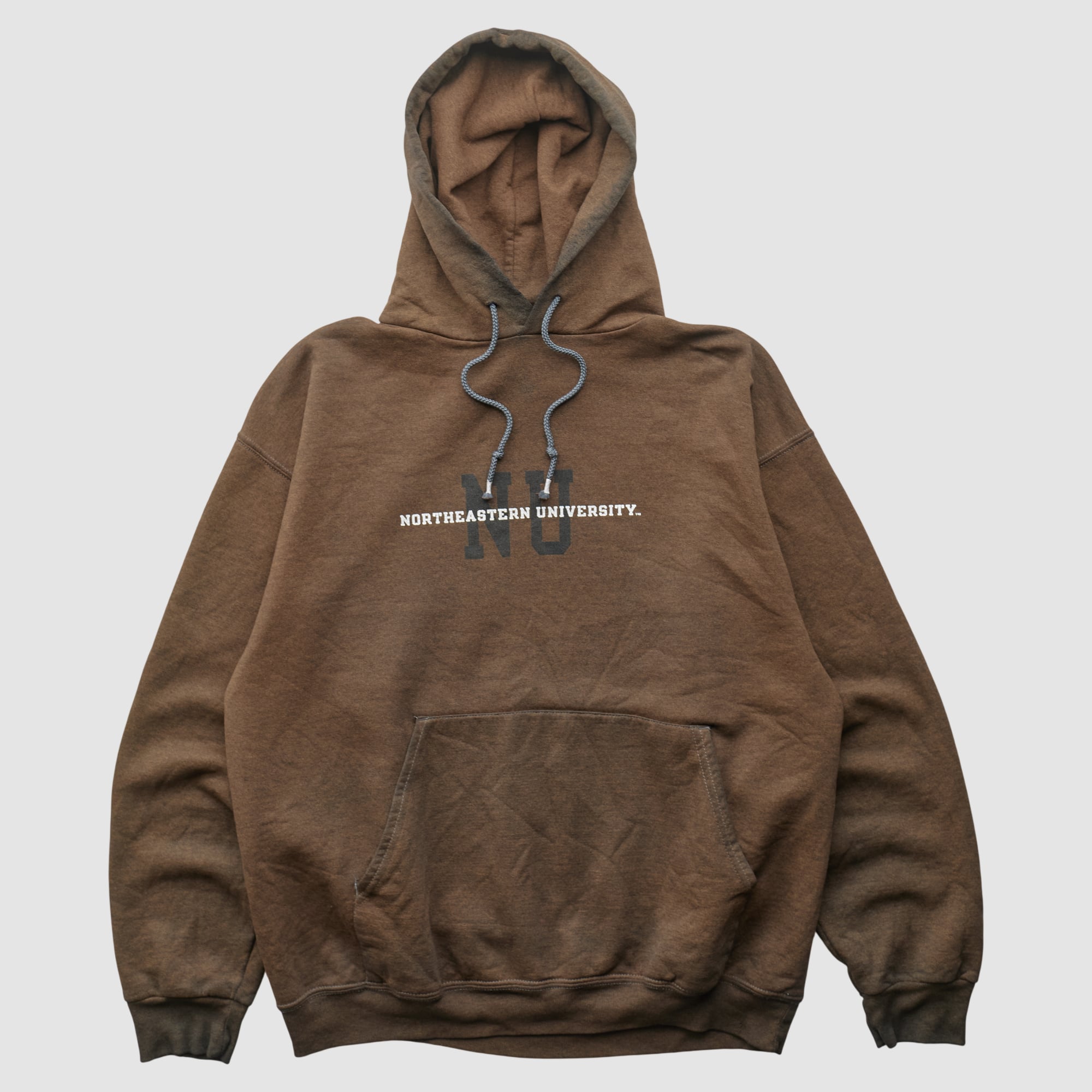 Northeastern Huskies Champion 2000s Hooded Pullover Sweatshirt - Brown - M