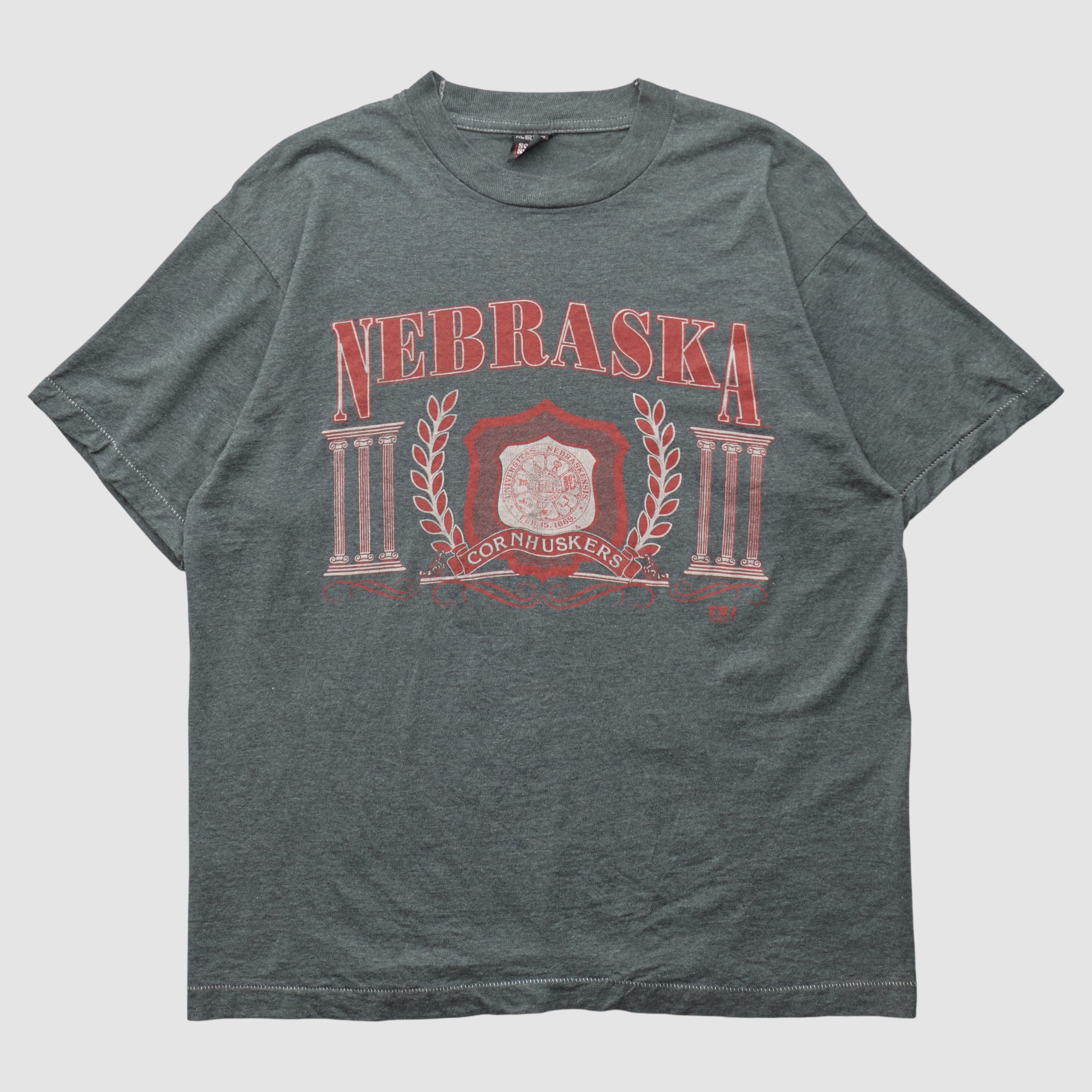 Nebraska Huskers Screen Stars Best 90s T-shirt - Charcoal - L