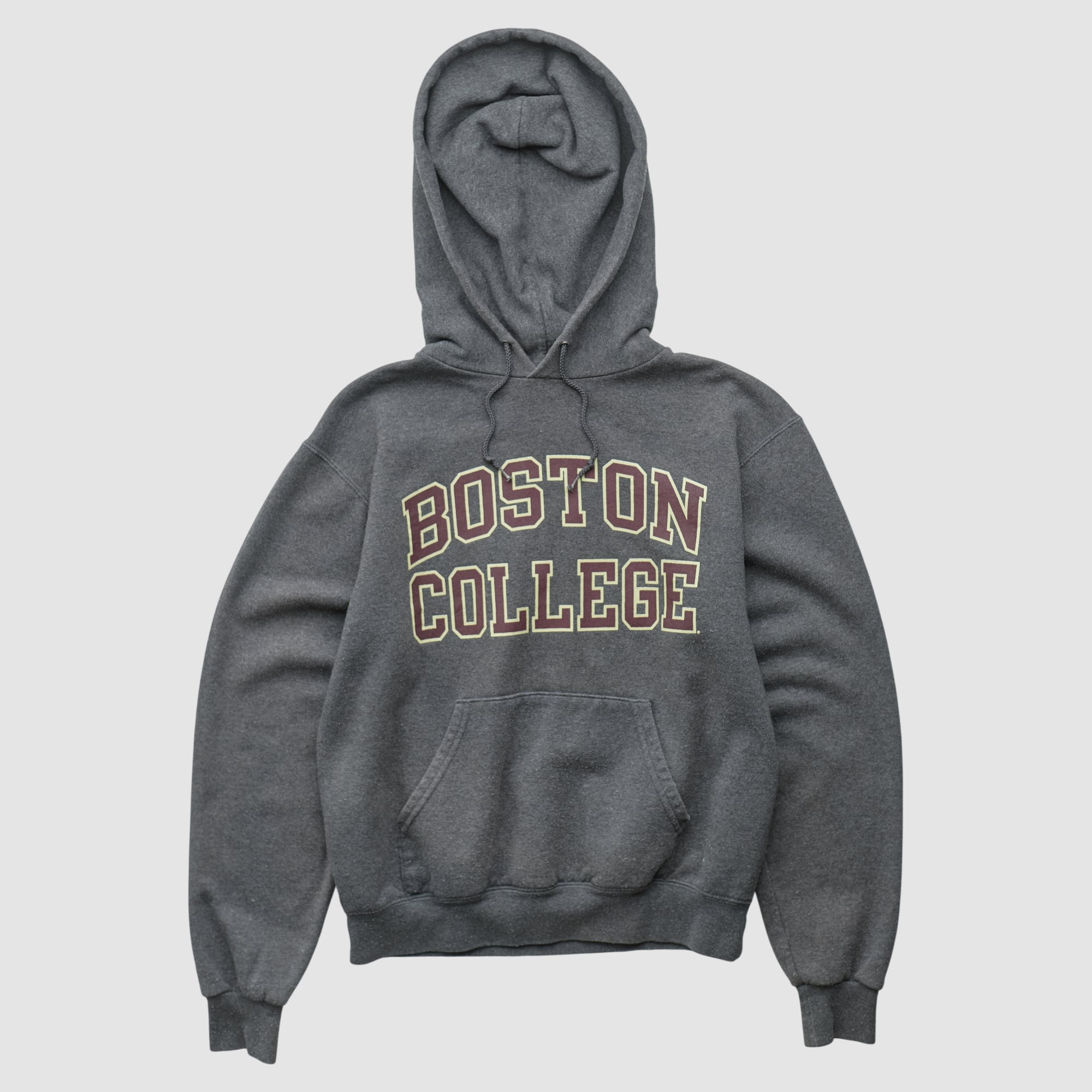Boston College Eagles Champion 2000s Hooded Pullover Sweatshirt - Charcoal - XS