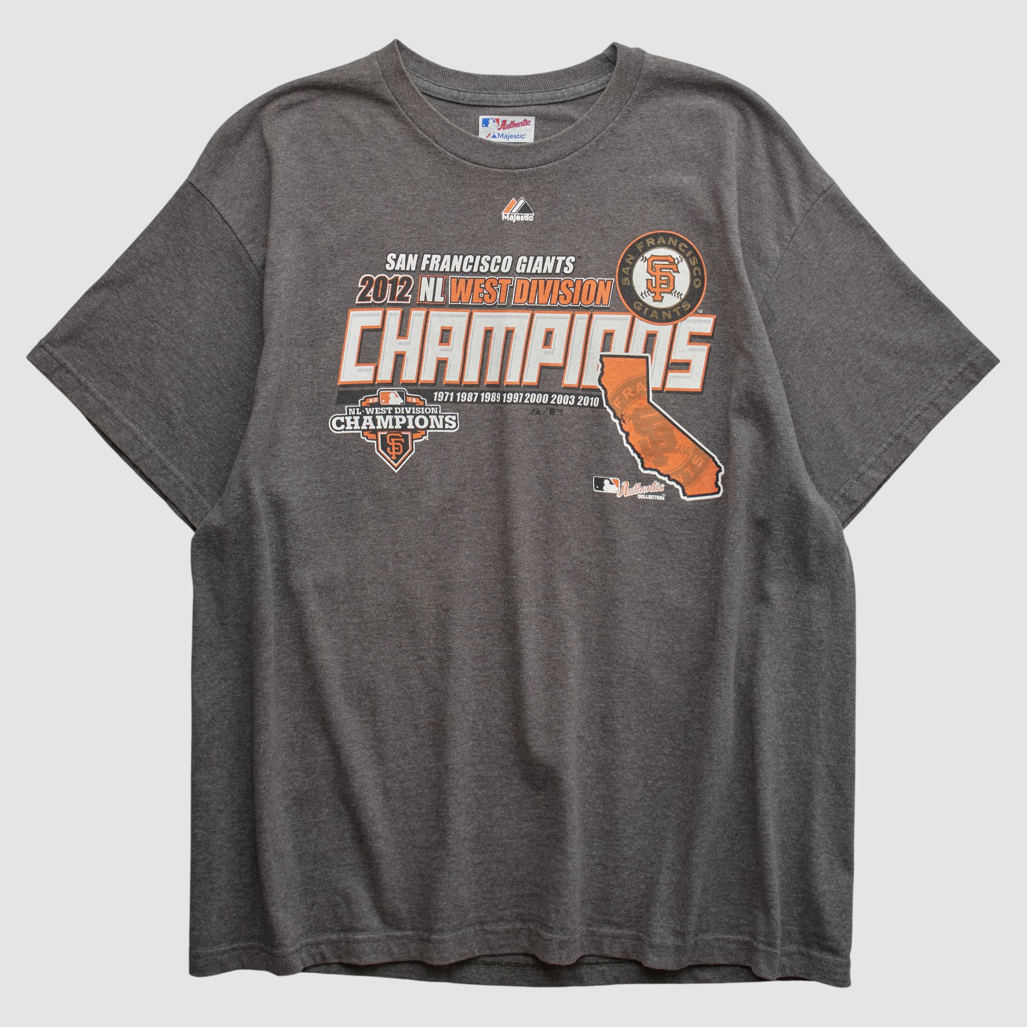 West Divisions Majestic 2012 T-shirt - Dark Heather Gray - M