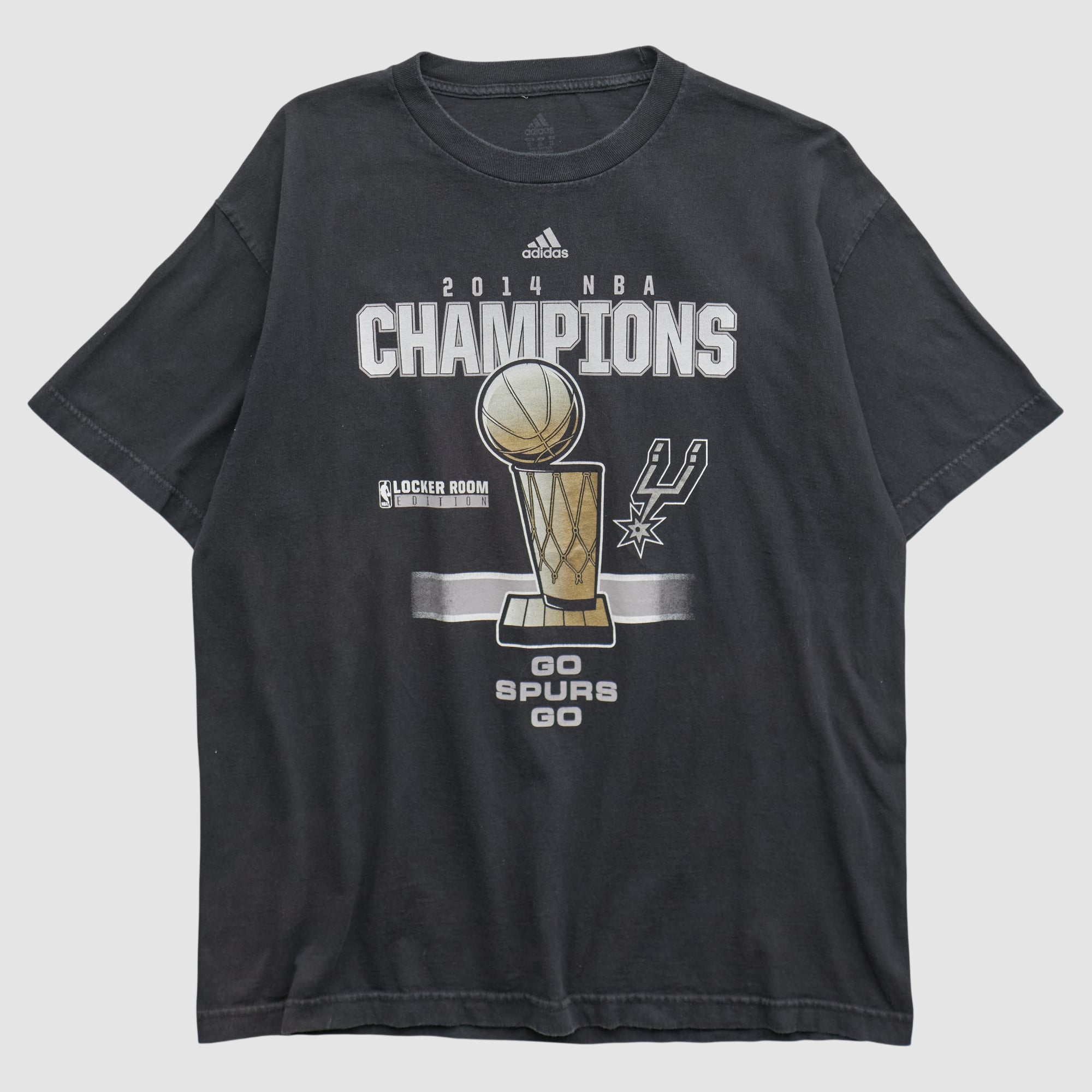 San Antonio Spurs Adidas 2014 T-shirt - Black - S