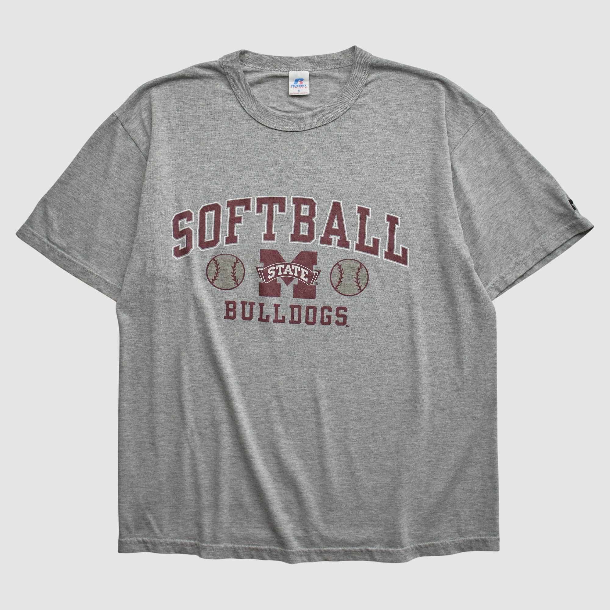 Mississippi State Bulldogs Russell 90s T-shirt - Heather Gray - M