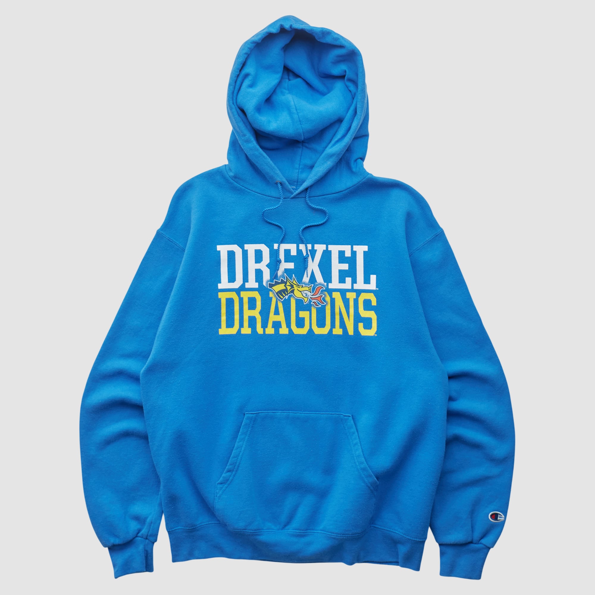 Drexel Dragons Champion 2000s Hooded Pullover Sweatshirt - Blue - S