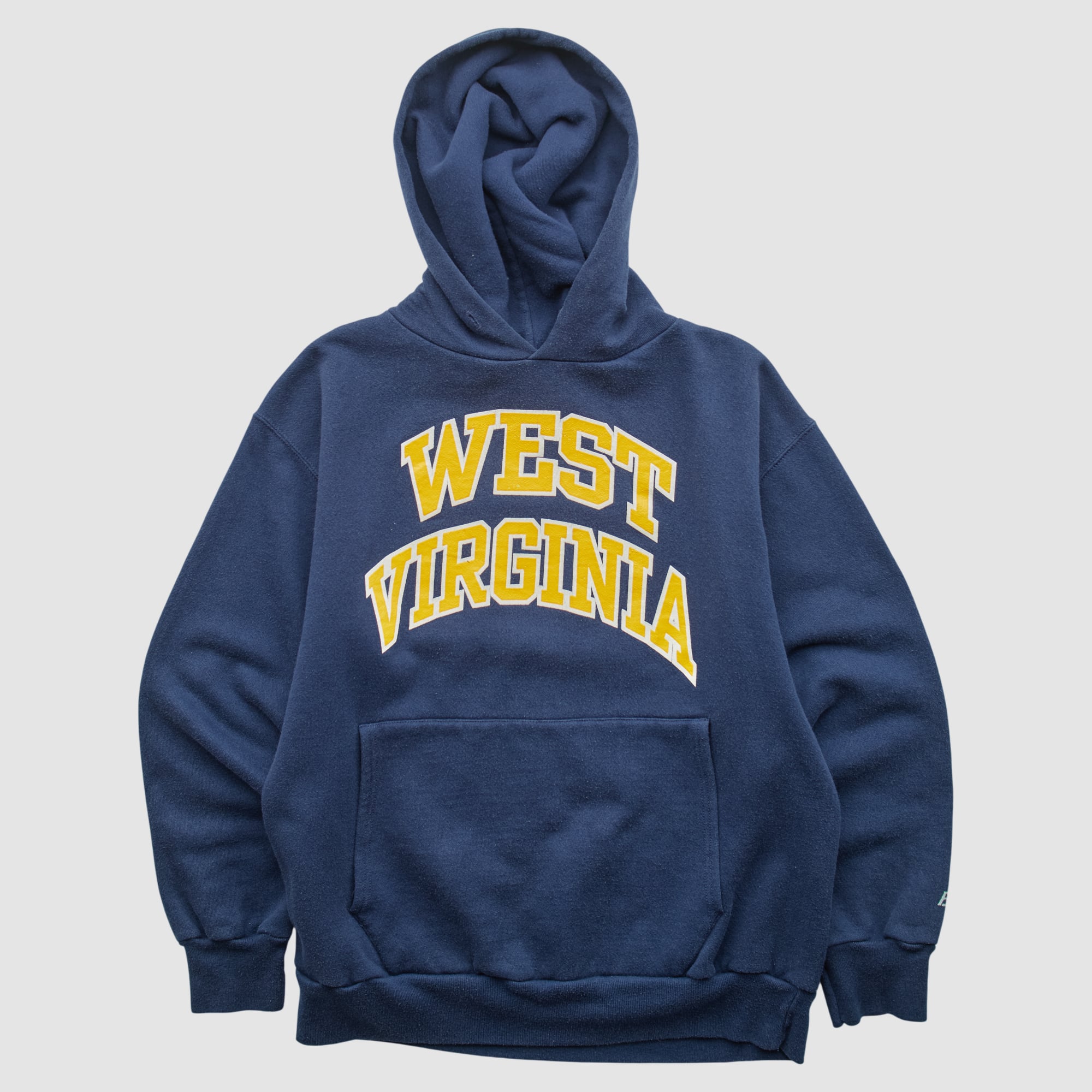 West Virginia Mountaineers Bike 90s Hooded Pullover Sweatshirt - Navy - S