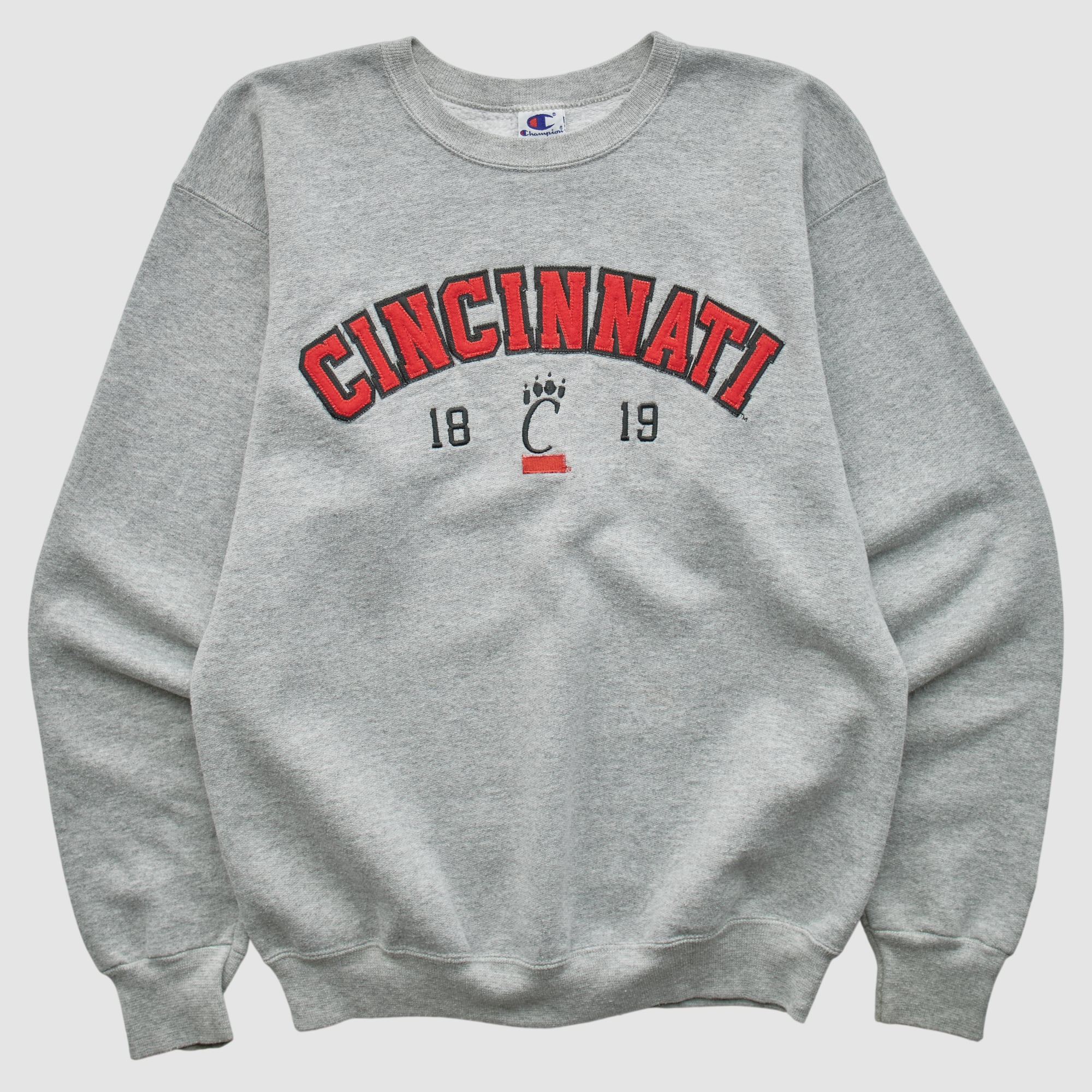 Cincinnati Bearcats Champion 2000s Pullover Sweatshirt - Heather Gray - XS
