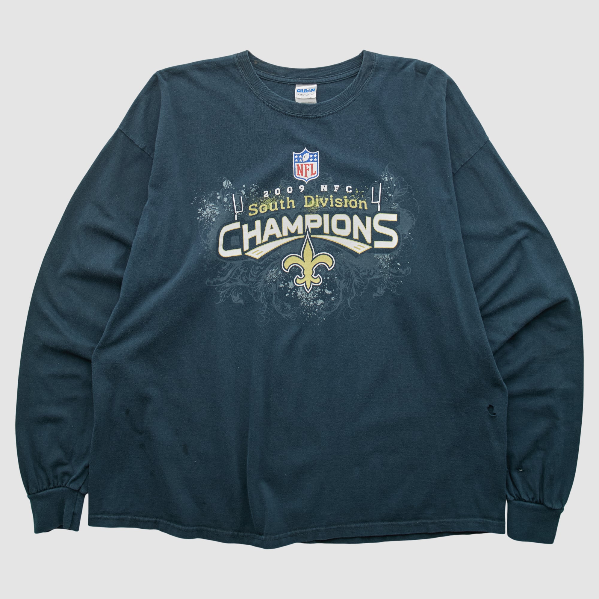 New Orleans Saints Gildan 2009 Long Sleeve T-shirt - Black - 3XL
