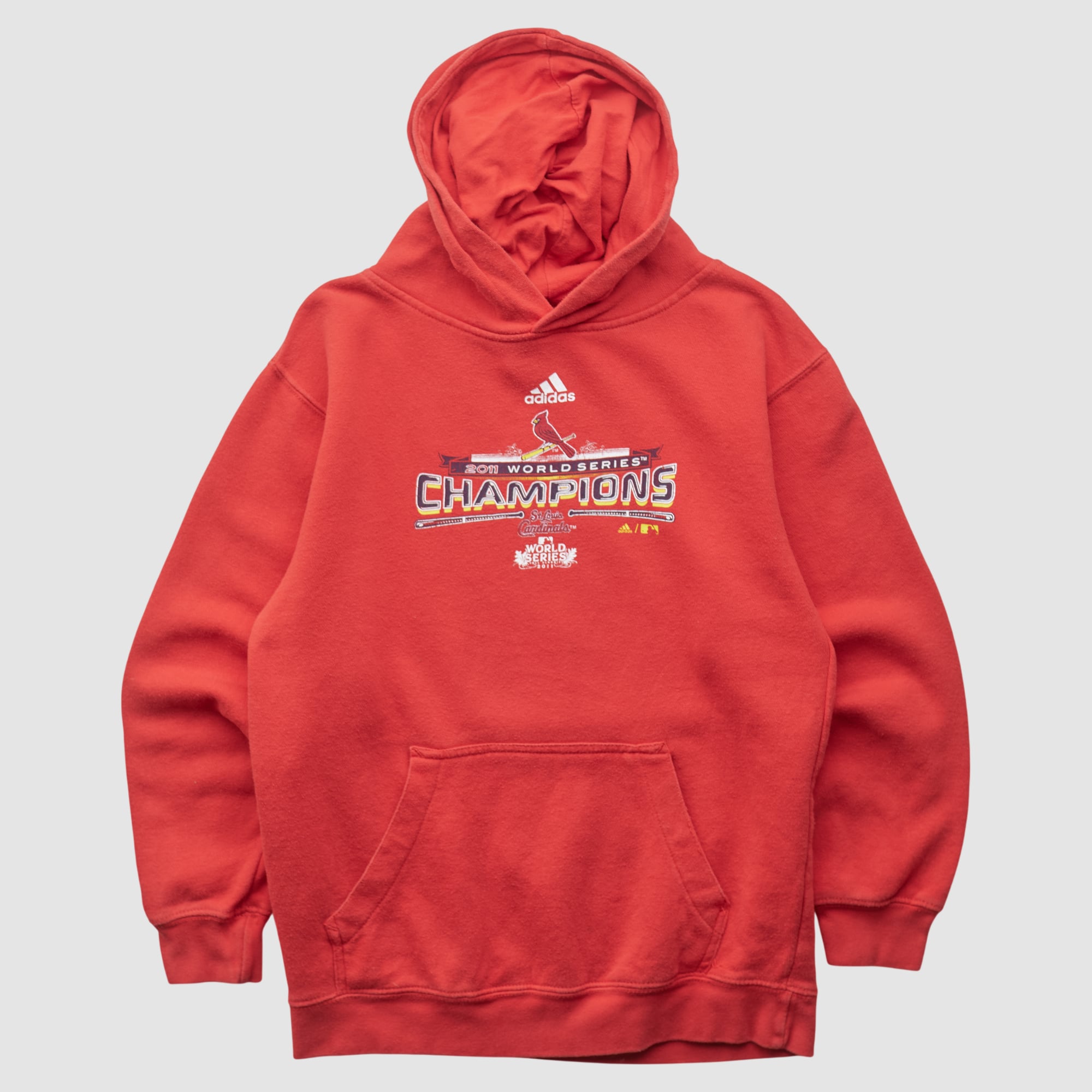 World Series Adidas 2011 Hooded Pullover Sweatshirt - Red - XS