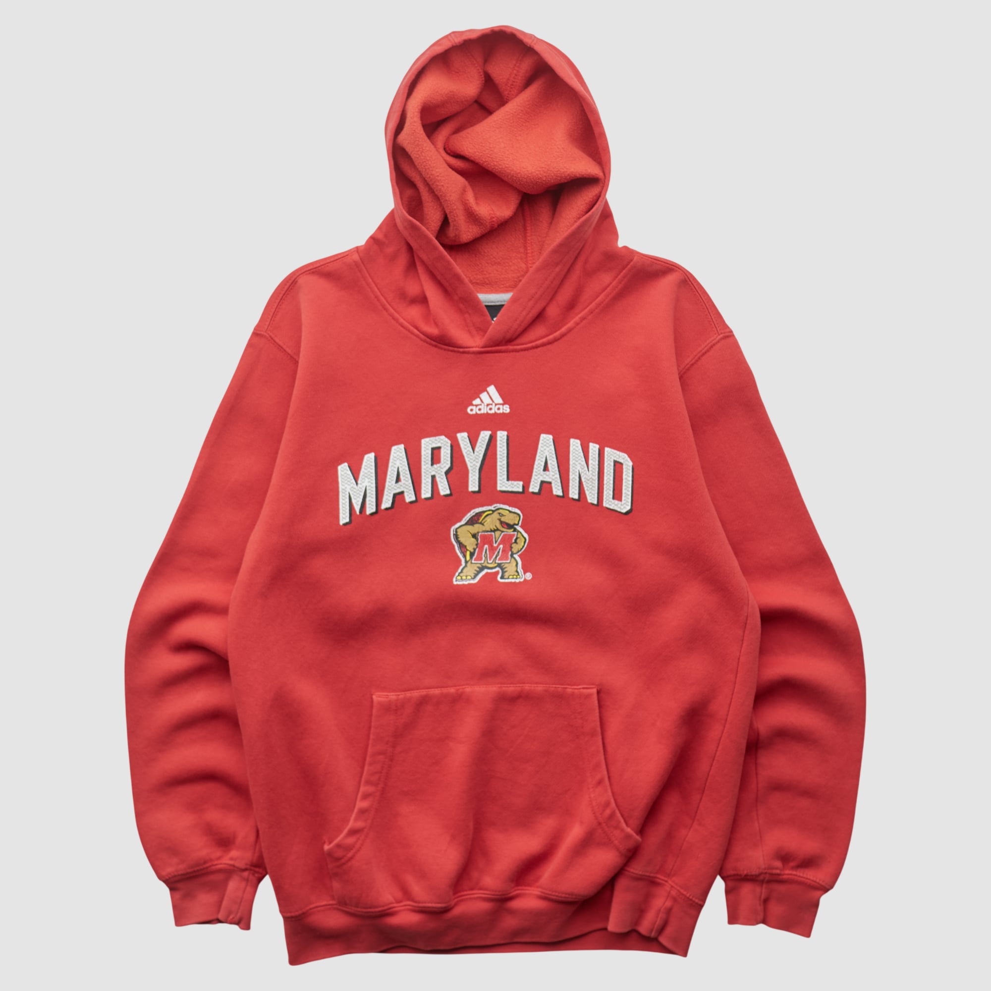 Maryland Terrapins Adidas 2010s Hooded Pullover Sweatshirt - Red - XS