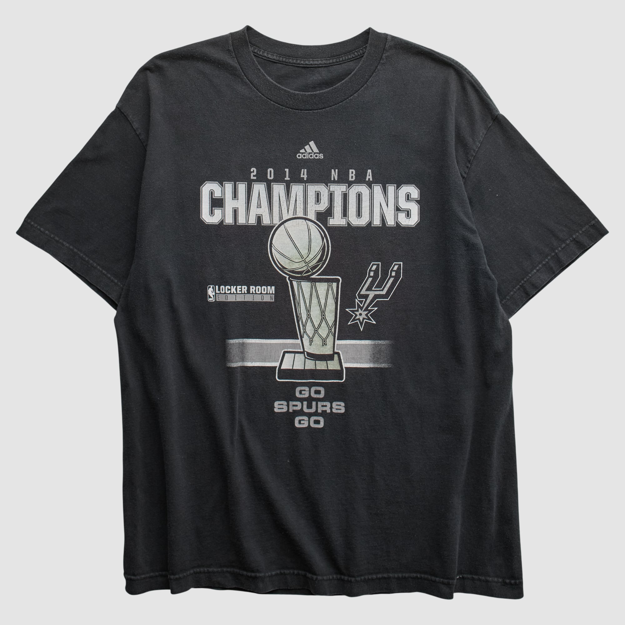 San Antonio Spurs Adidas 2014 T-shirt - Black - XL