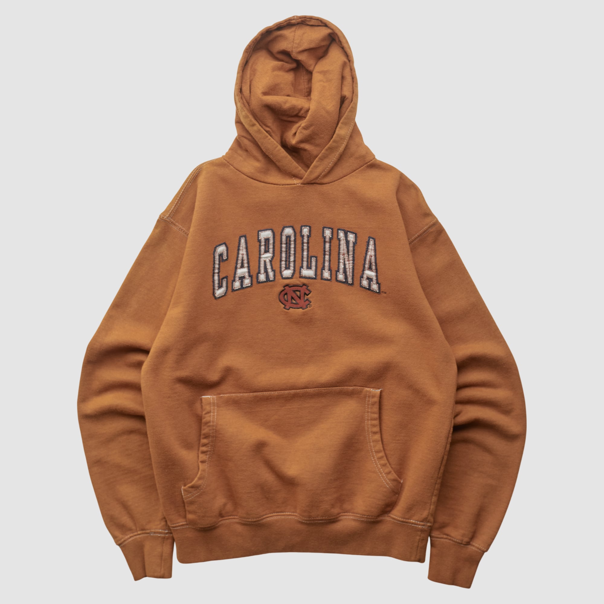 North Carolina Tar Heels Old Varsity Brand 2000s Hooded Pullover Sweatshirt - Clay - XS