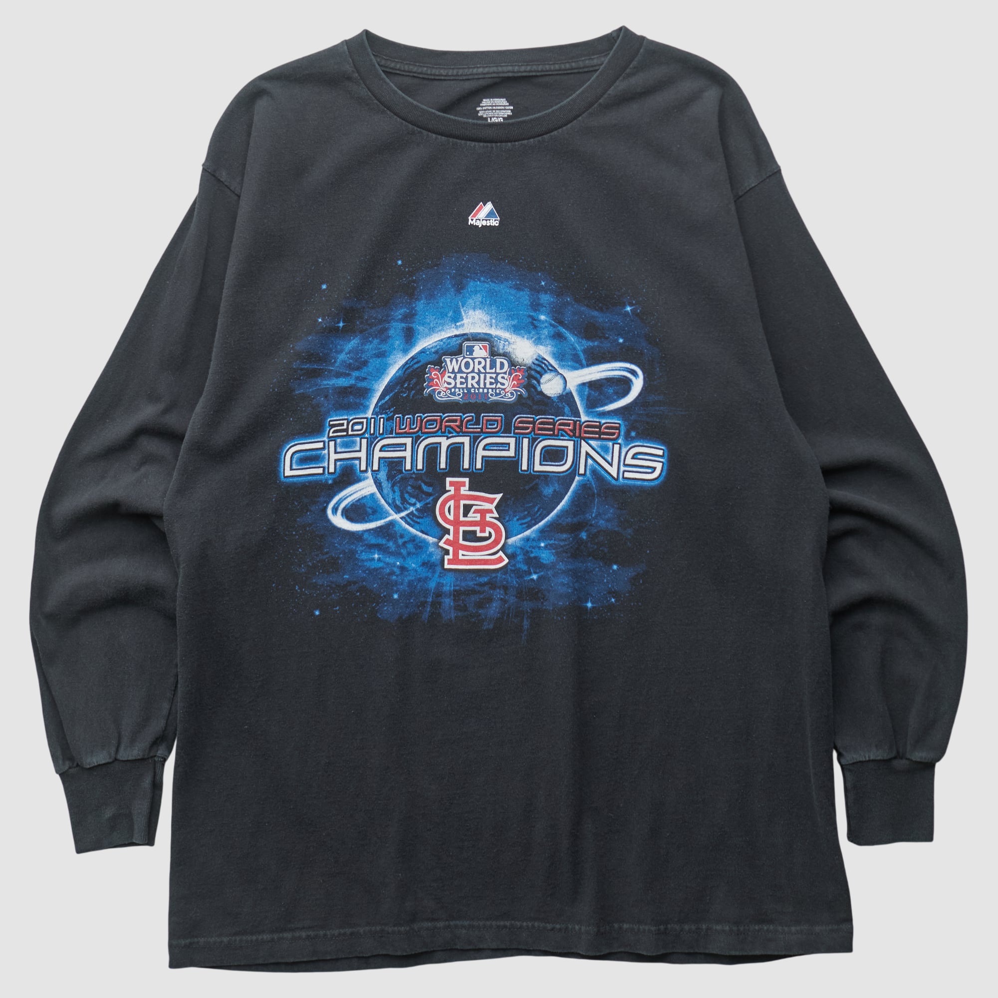World Series Majestic 2011 Long Sleeve T-shirt - Black - S