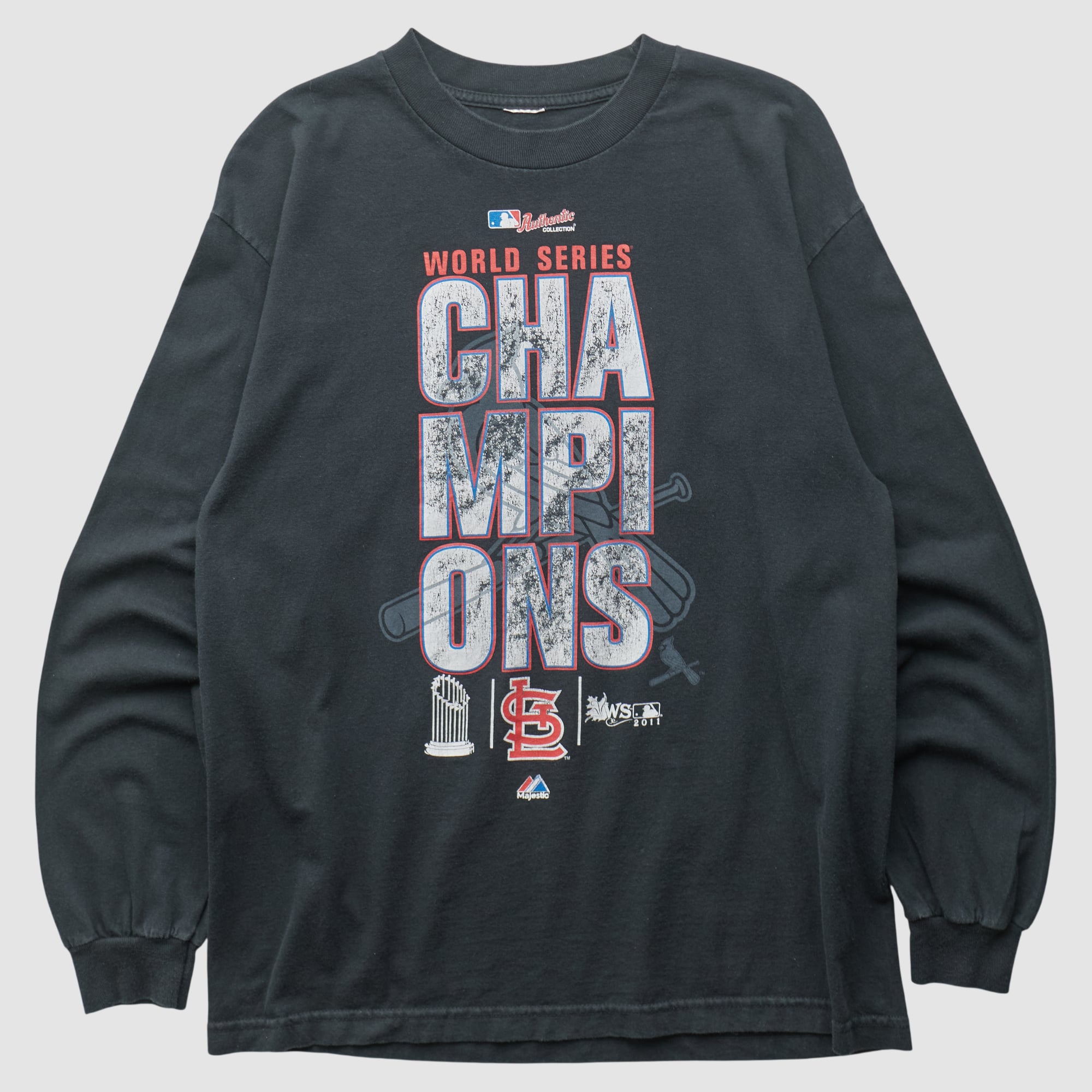 World Series Majestic 2011 Long Sleeve T-shirt - Black - S