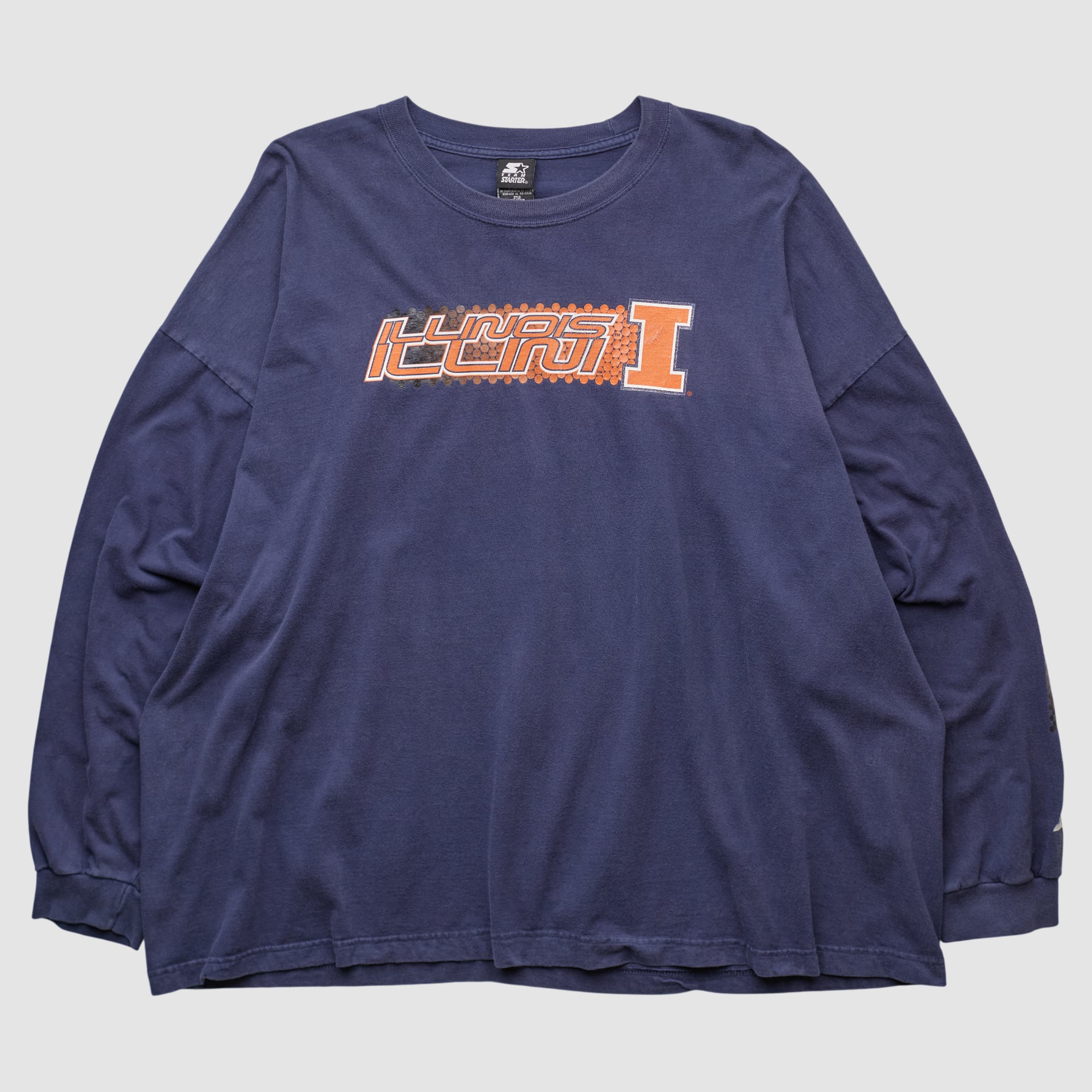 Illinois Fighting Illini Starter 2000s Long Sleeve T-shirt - Navy - 3XL