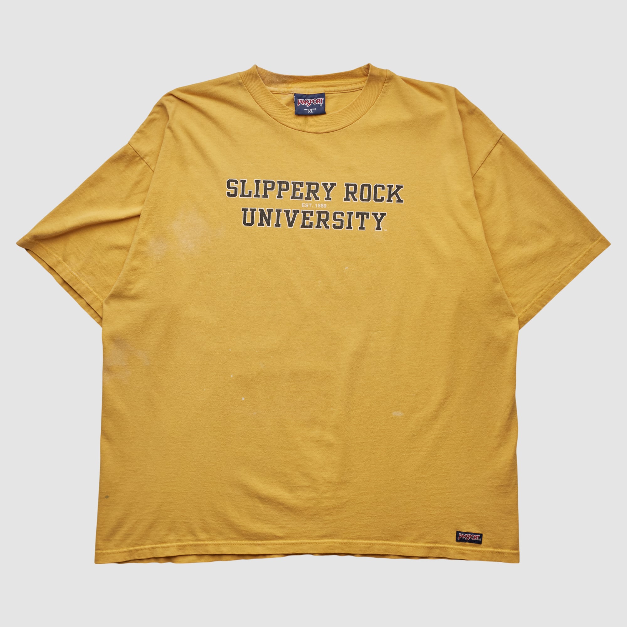 Slippery Rock Pride Jansport 90s T-shirt - Yellow - 2XL