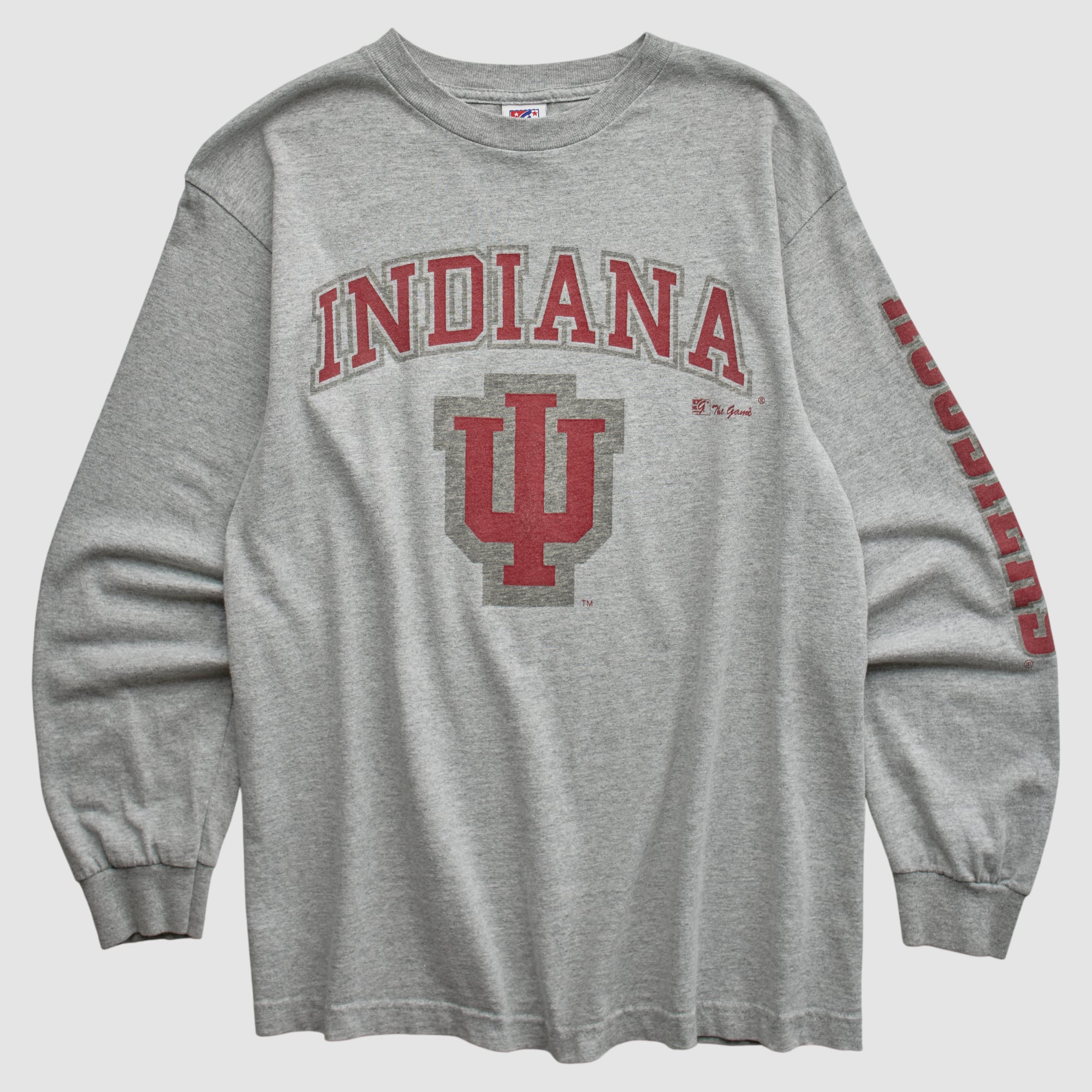 Indiana Hoosiers The Game 90s Long Sleeve T-shirt - Heather Gray - S