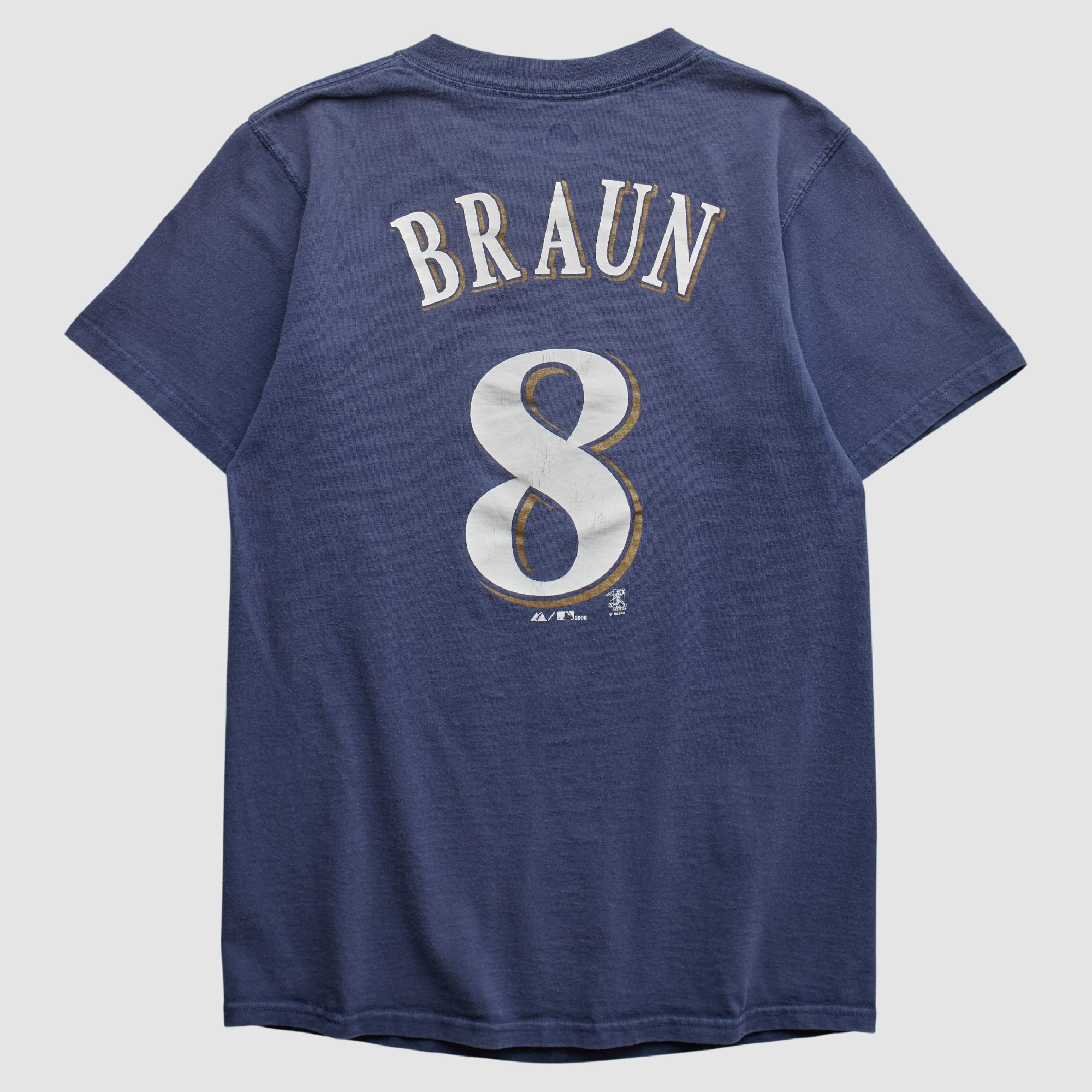 Milwaukee Brewers Majestic 2008 T-shirt - Navy - XS