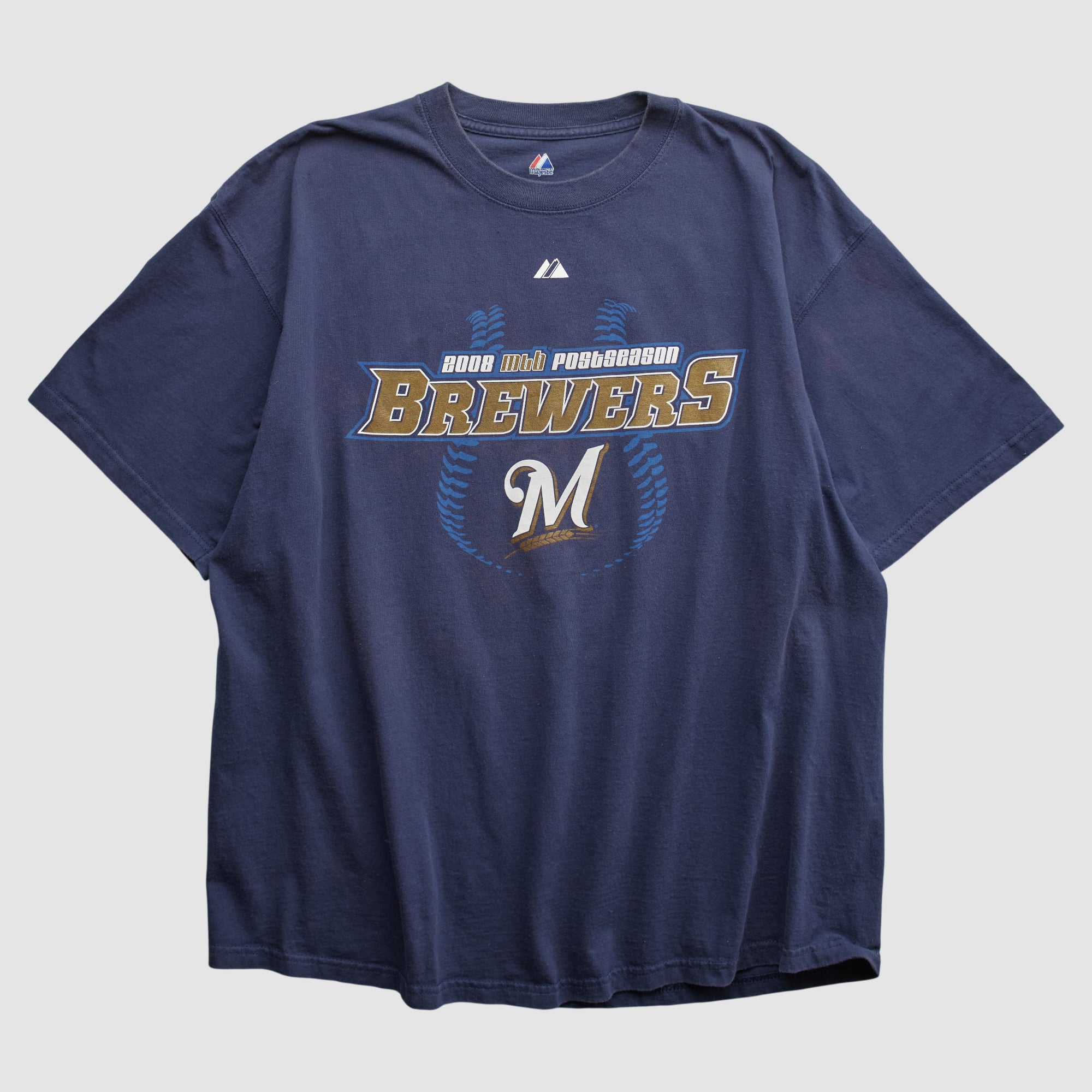 Milwaukee Brewers Majestic 2008 T-shirt - Navy - 2XL