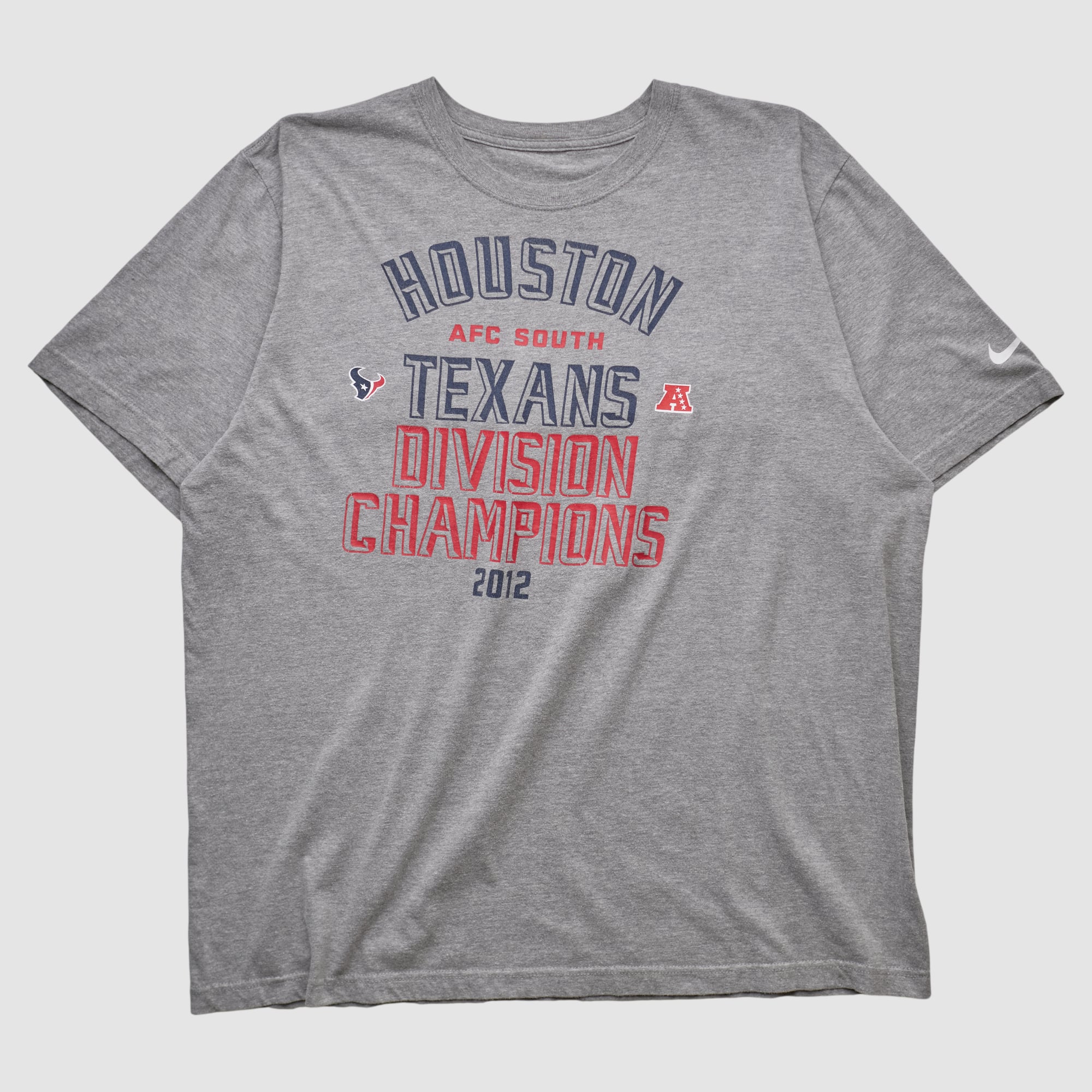 Houston Texans Nike 2012 T-shirt - Dark Heather Gray - 2XL