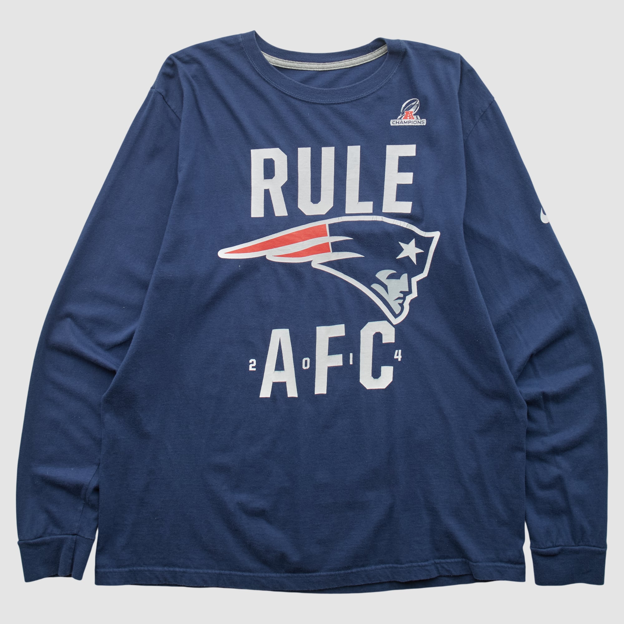 New England Patriots Nike 2014 Long Sleeve T-shirt - Navy - L