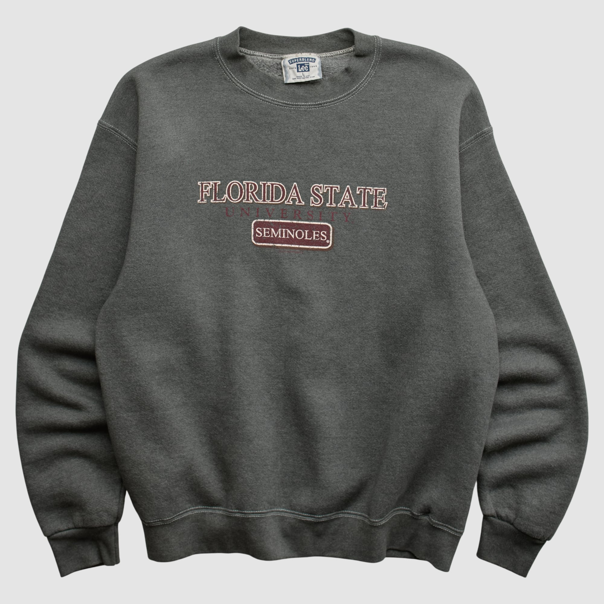 Florida State Seminoles Lee Apparel 2000s Pullover Sweatshirt - Charcoal - L