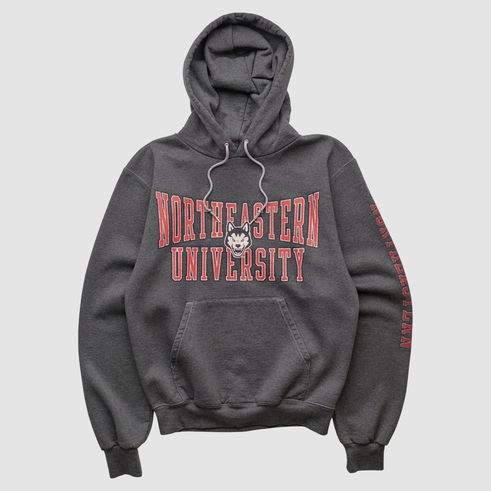 Northeastern Huskies Champion 2000s Hooded Pullover Sweatshirt - Gray - XS