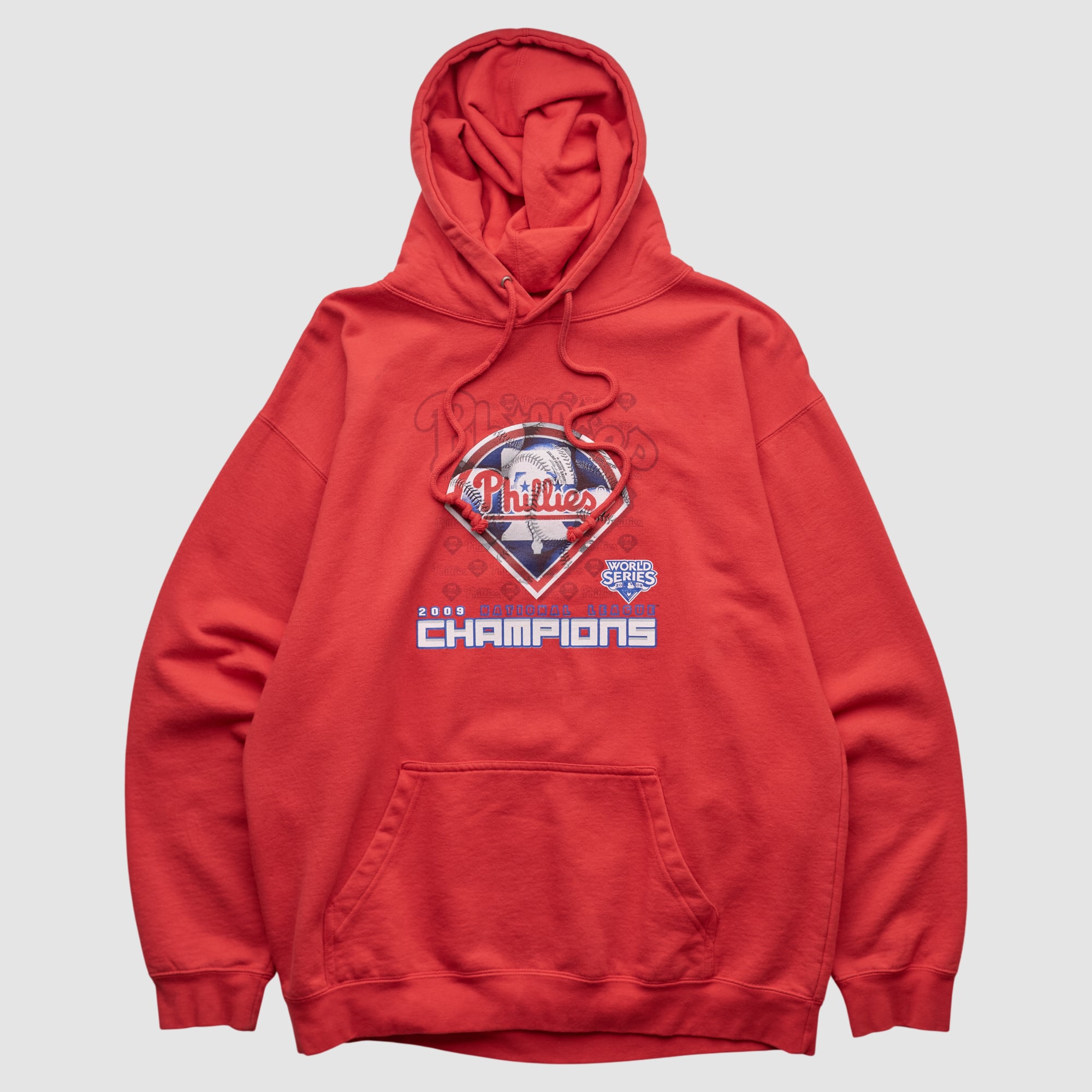 Philadelphia Phillies 2009 Hooded Pullover Sweatshirt - Red - L