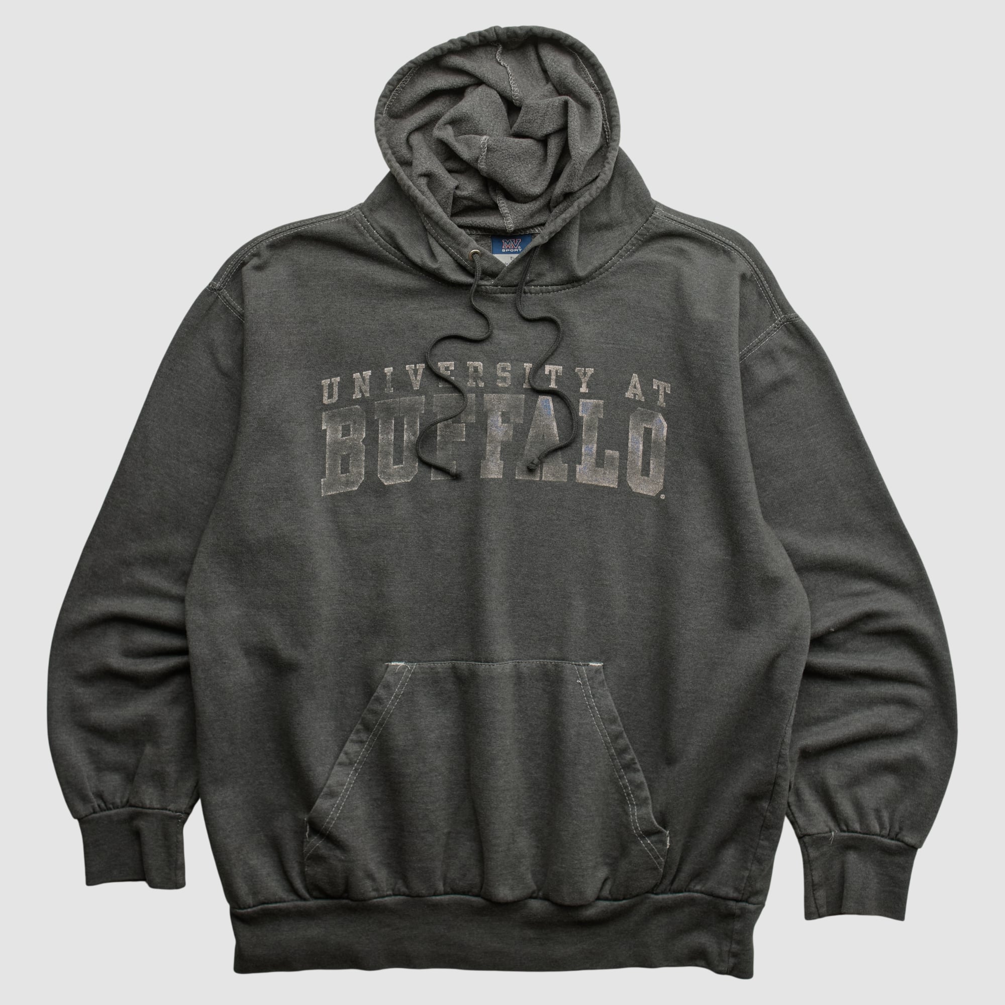 Buffalo Bulls MV Sport 2000s Hooded Pullover Sweatshirt - Charcoal - XL