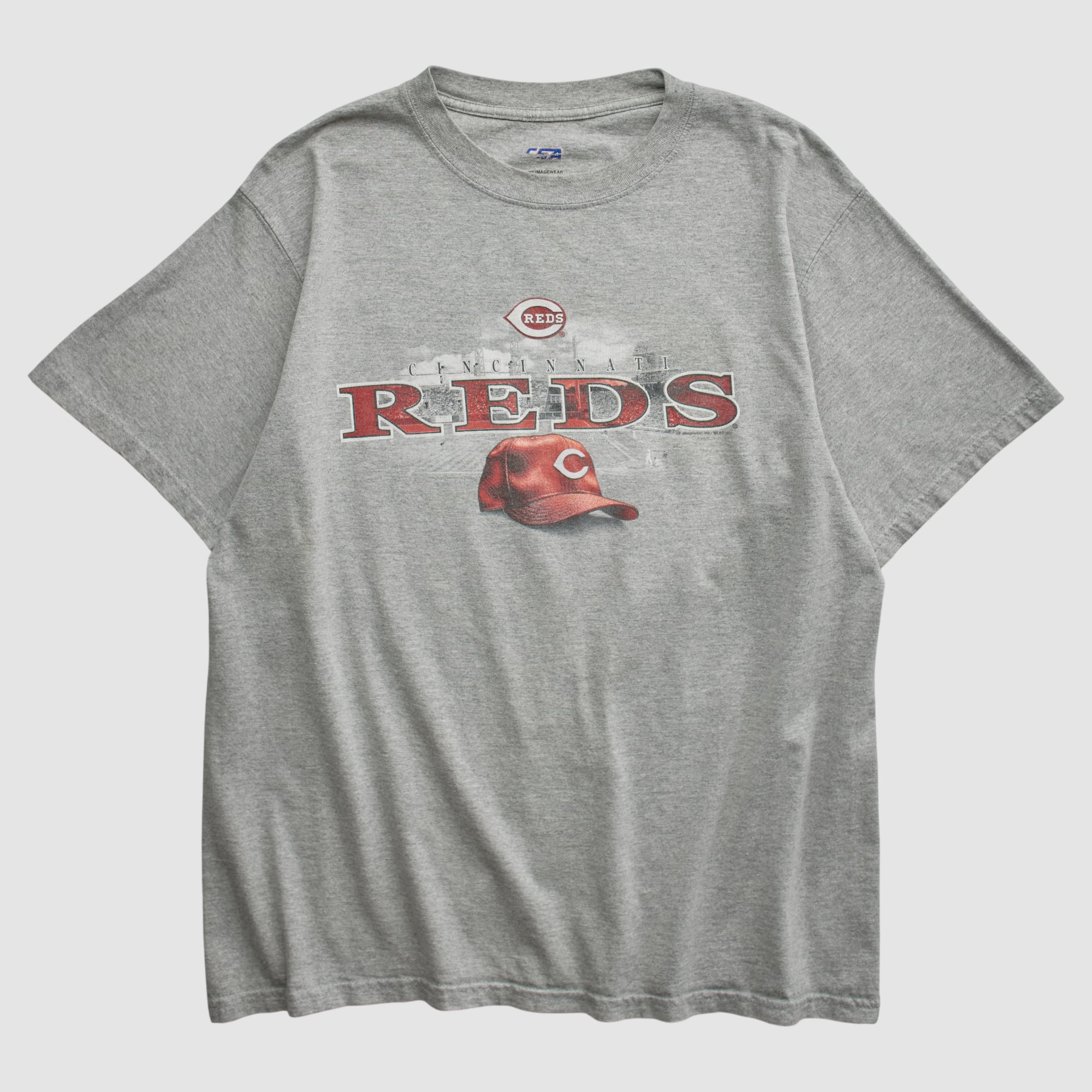 Cincinnati Reds CSA 2000s T-shirt - Heather Gray - L