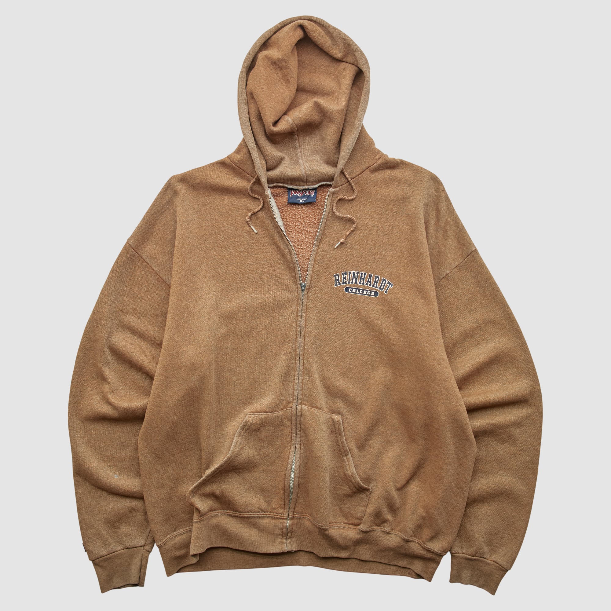 Reinhardt Eagles Jansport 90s Hooded Full Zip Jacket - Clay - XL