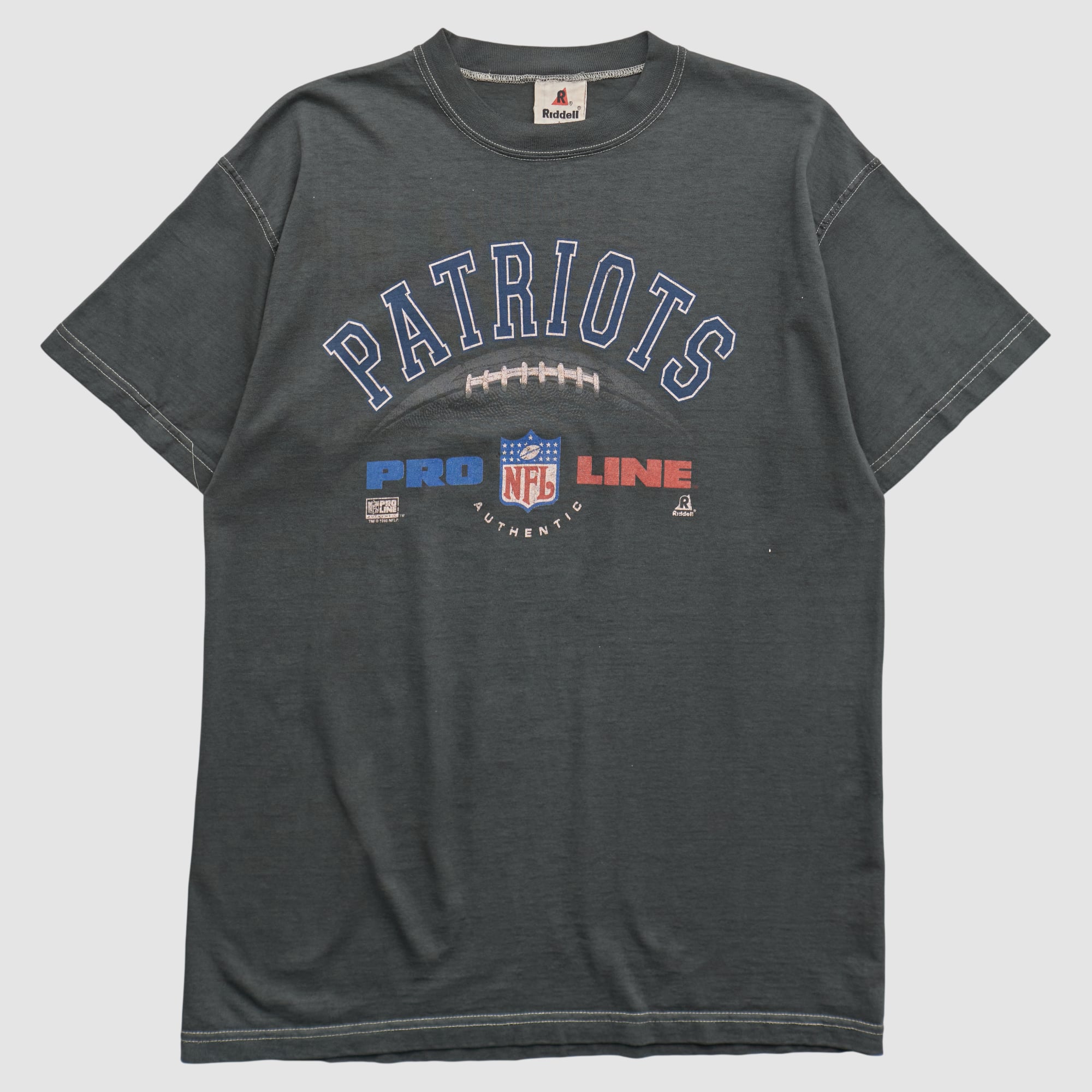 New England Patriots Riddell 90s T-shirt - Charcoal - S
