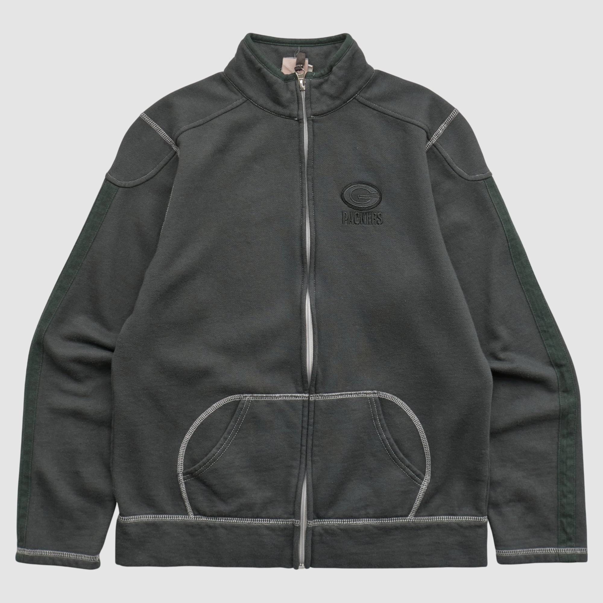 Green Bay Packers NFL 2000s Full Zip Jacket - Black - S