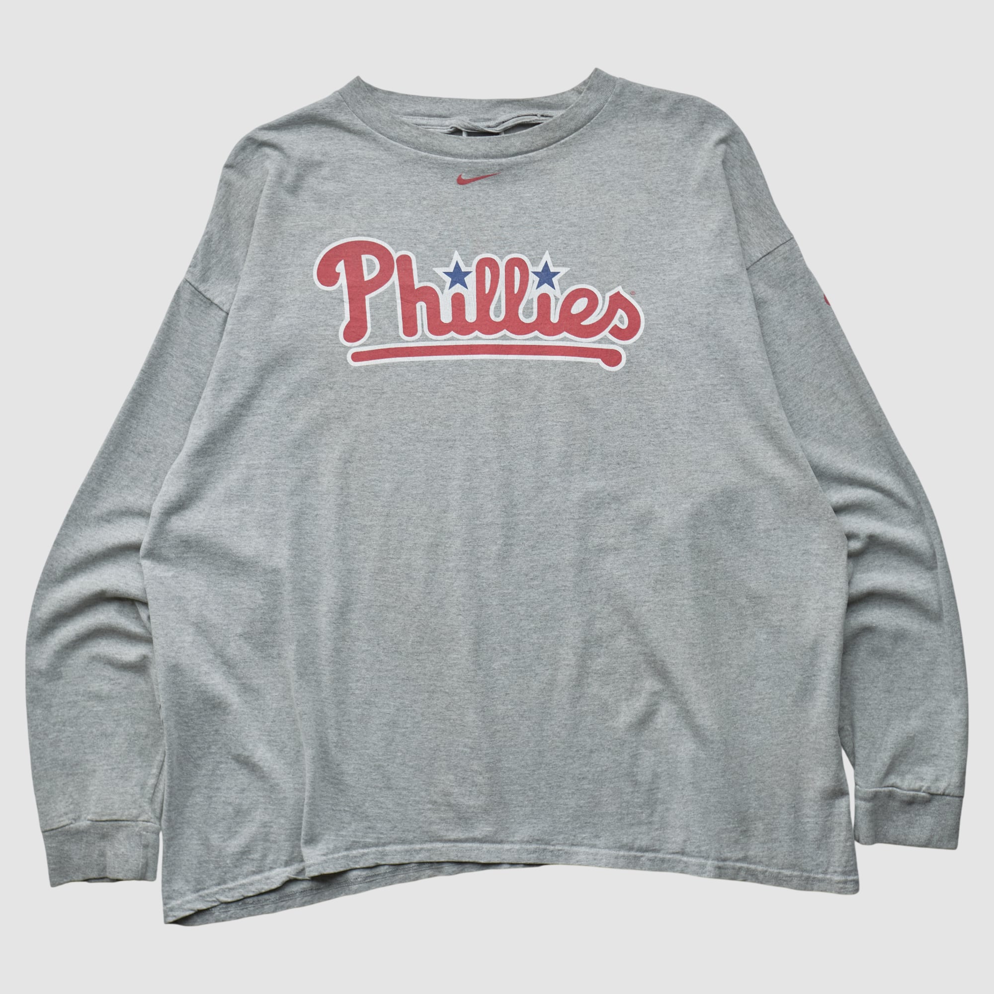 Philadelphia Phillies Nike 2000s Long Sleeve T-shirt - Gray - 2XL