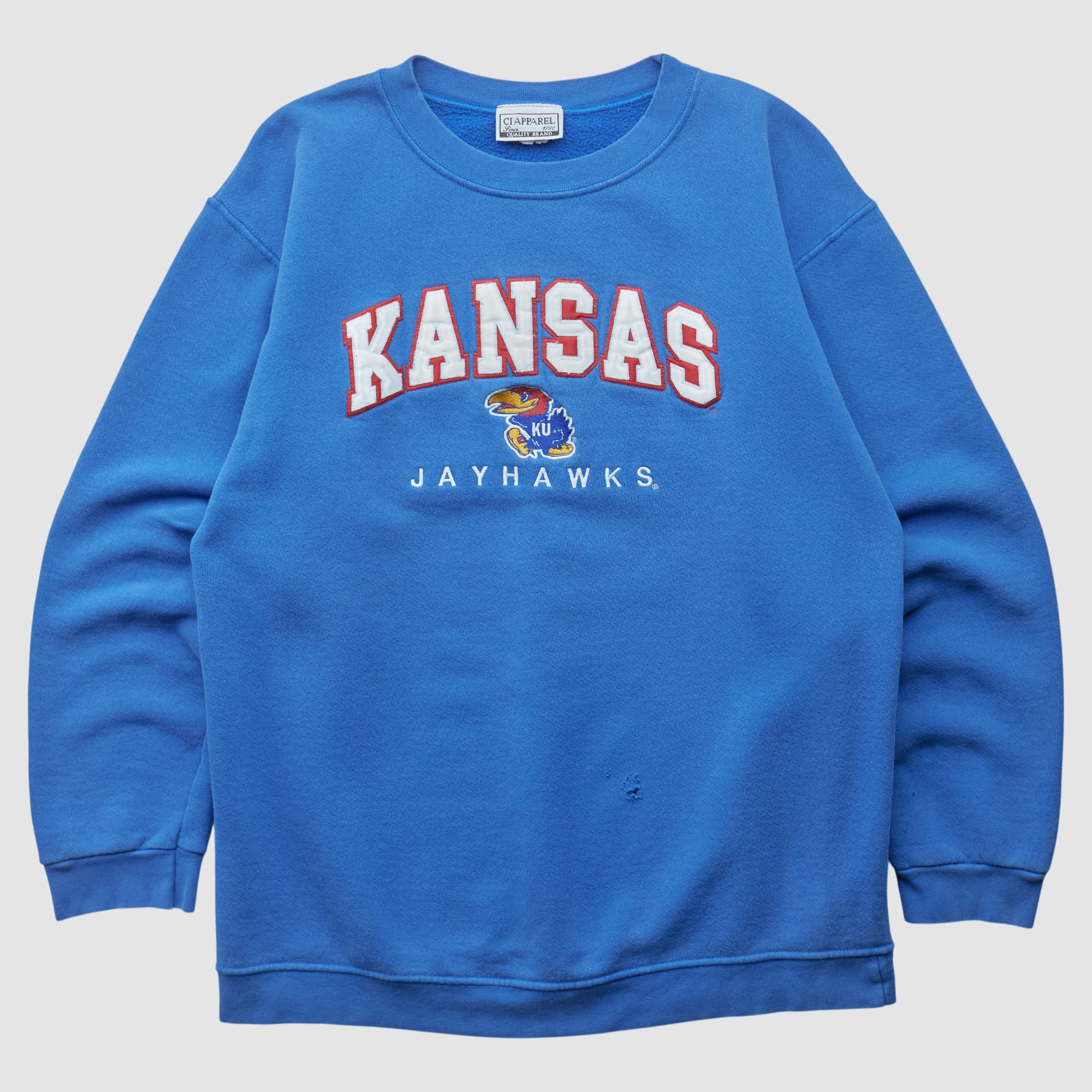 Kansas Jayhawks CI Apparel 2000s Pullover Sweatshirt - Blue - S