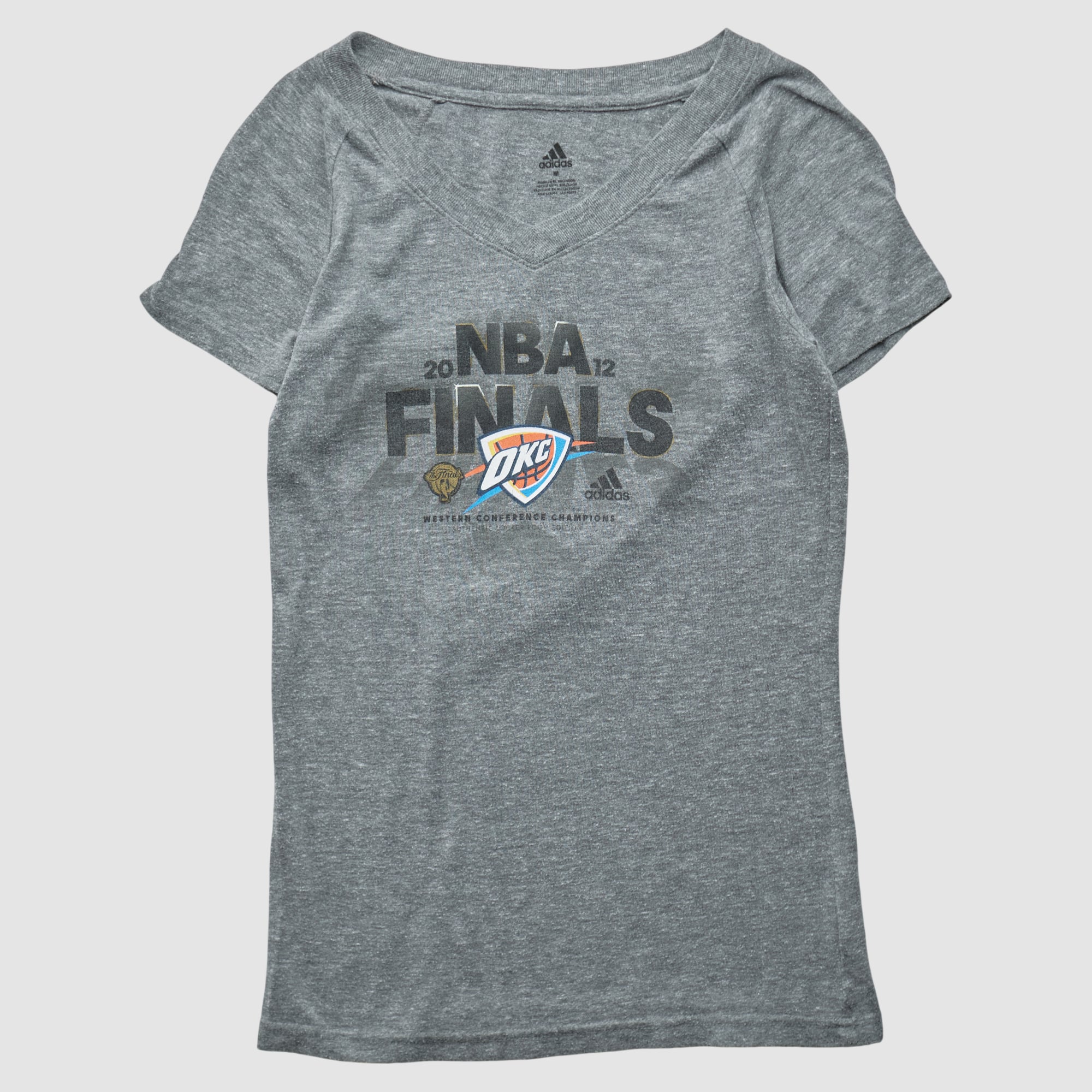 Oklahoma City Thunder Adidas 2012 T-shirt - Dark Heather Gray - M