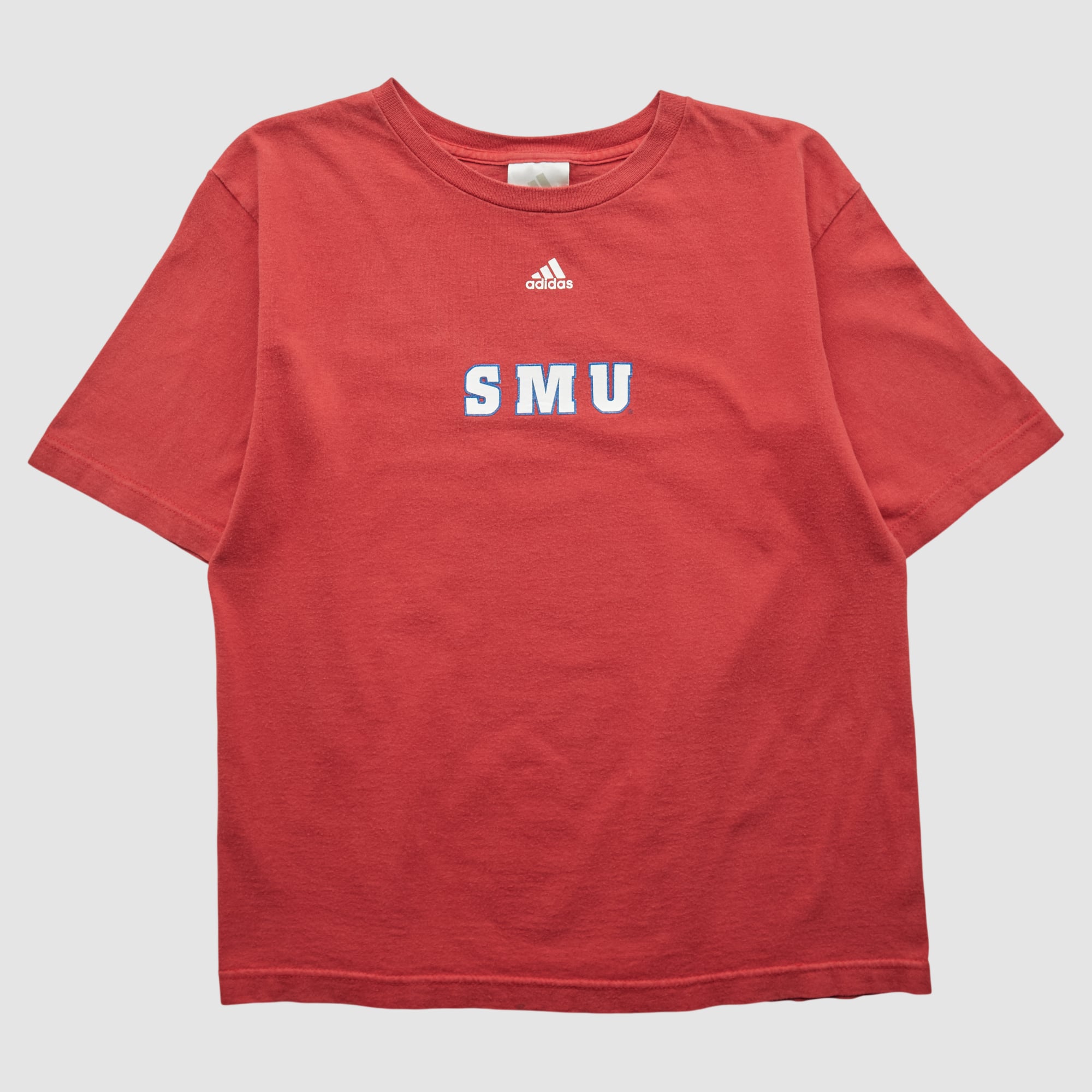 SMU Mustangs Adidas 2000s T-shirt - Red - S